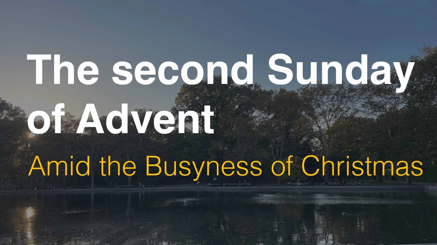 Amid the Busyness of Christmas
