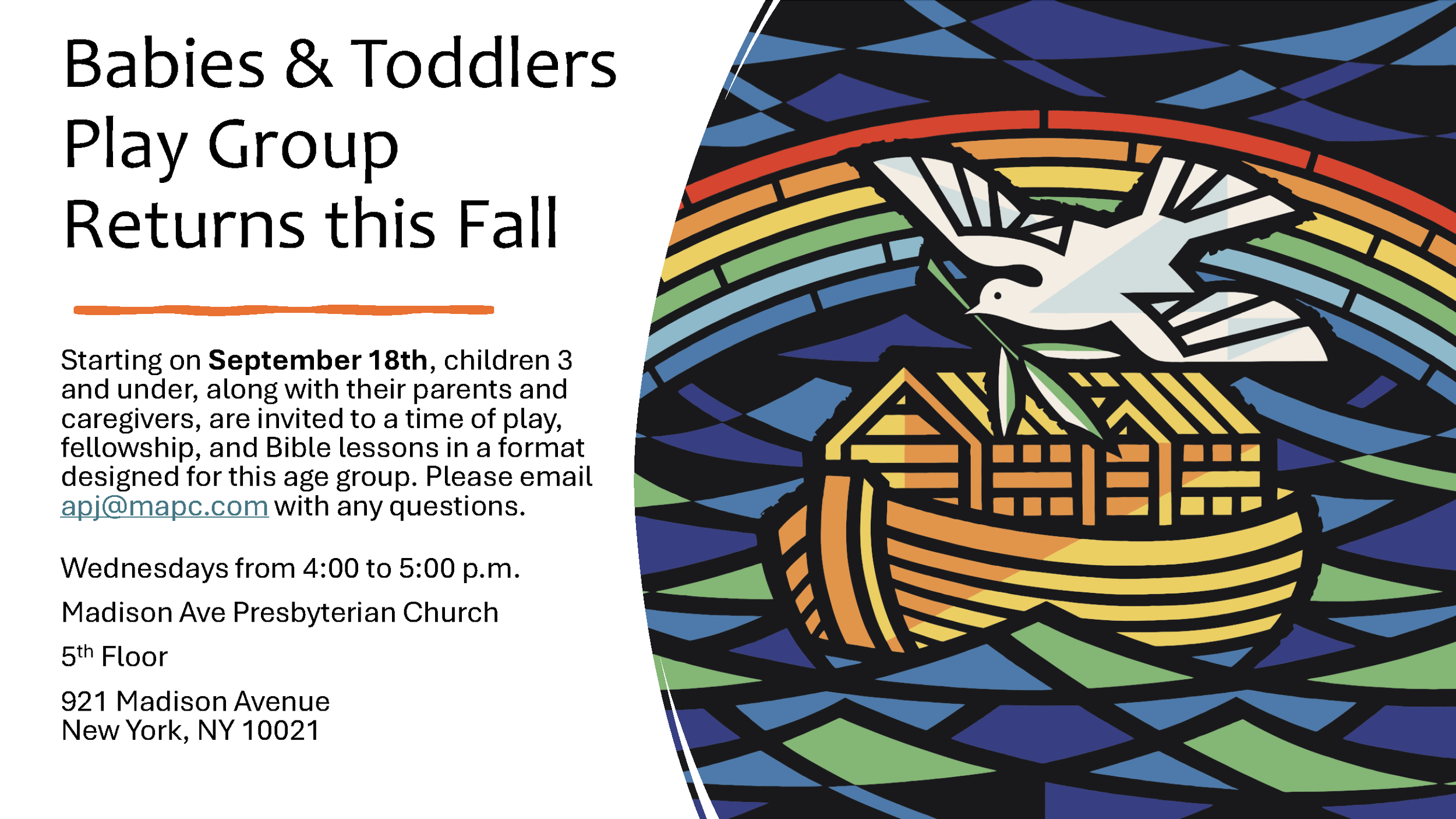 Babies and Toddler Play Group — Madison Avenue Presbyterian Church