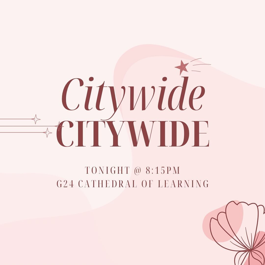 we hope you come and join us for citywide tonight! if you have any questions, feel free to comment down below or direct message the account :)