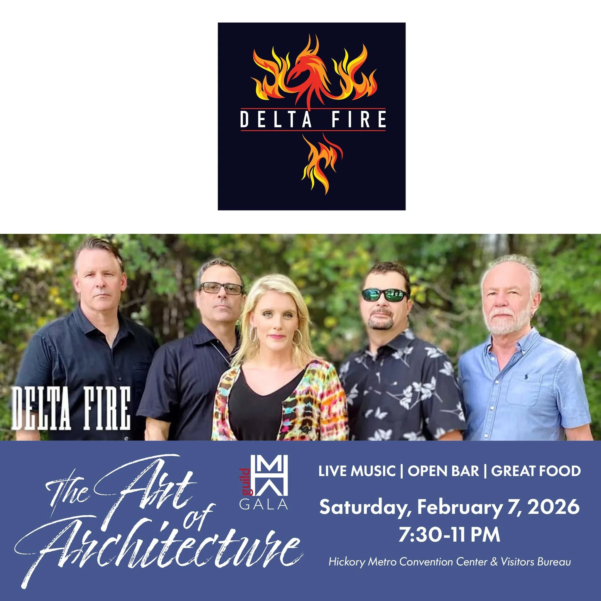 Sing it, dance it, own it! From timeless classics to today&rsquo;s hits, Delta Fire brings the music that keeps the dance floor moving all night long. Don&rsquo;t just watch the gala, feel it! 💃🕺

Visit www.hickoryart.org to purchase tickets for Th