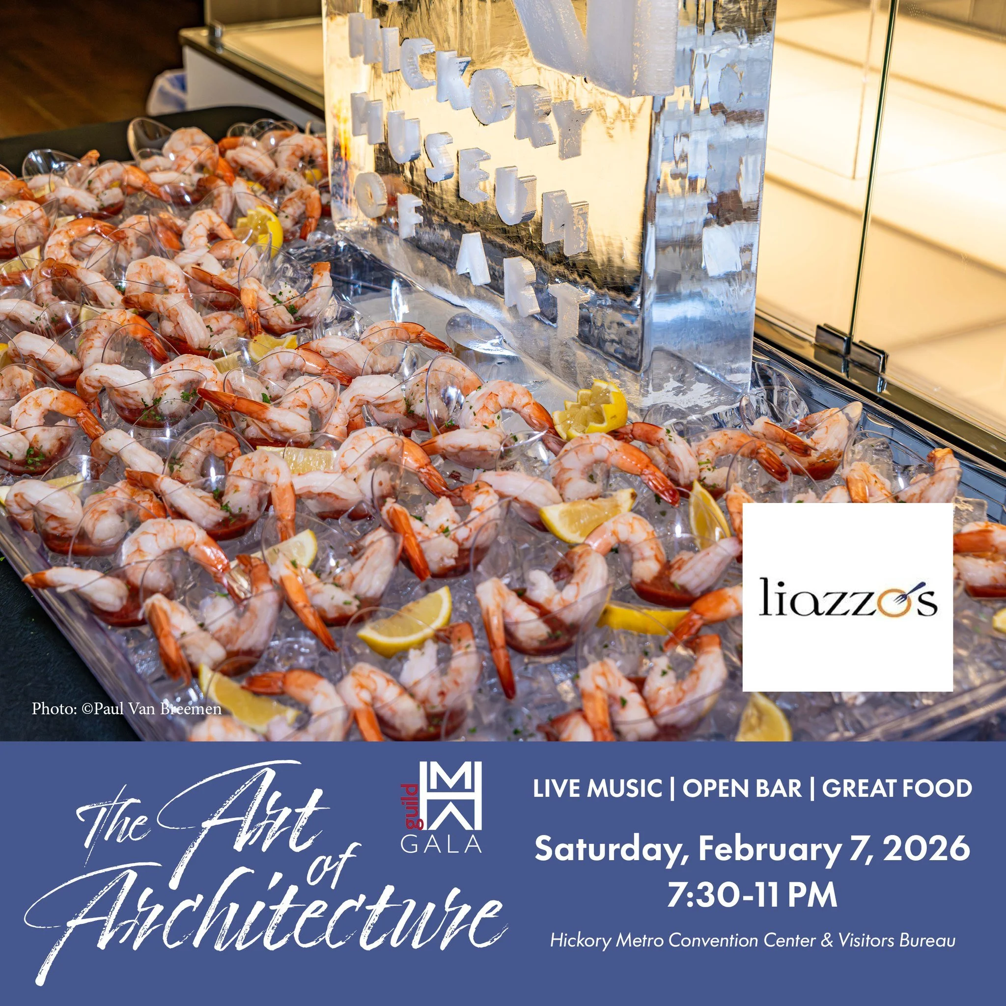 Great food + great music = the best party of the year. Liazzo&rsquo;s Catering will keep the delicious eats coming so you can dance all night long! Visit www.hickoryart.org to purchase tickets for The Art of Architecture guildHMA Gala.