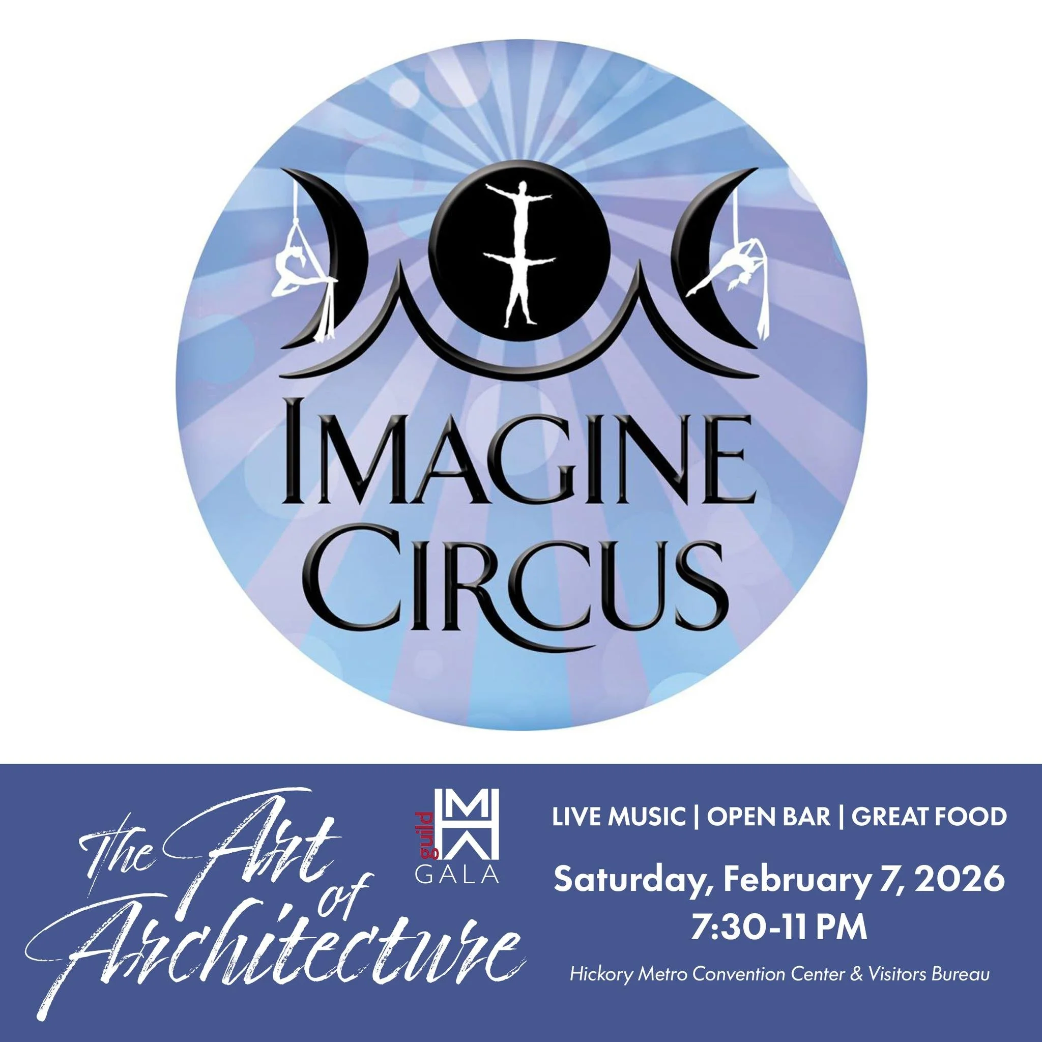 They&rsquo;re back &mdash; and they&rsquo;ll have you doing a double take. 👀 Imagine Circus returns to The Art of Architecture guildHMA Gala with performers who will amaze, delight, and surprise you throughout the night.

Visit www.hickoryart.org to
