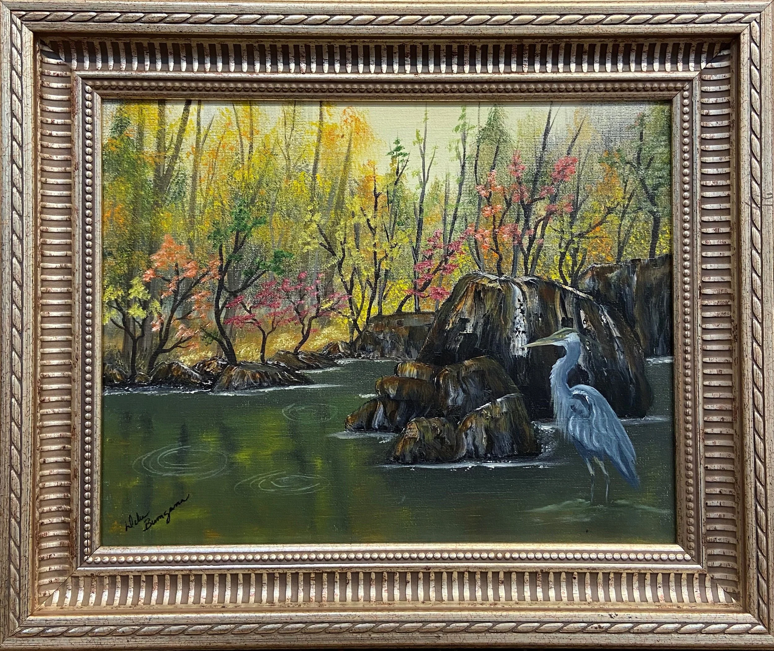 "Blue Heron Waiting" | Debra Bumgarner