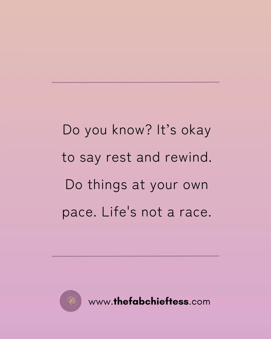 Sometimes, slowing down is the most productive thing you can do. 🌿 In a world that glorifies hustle, remember that rest is a form of strength, not weakness. Take time to breathe, reflect, and realign with your purpose. Your pace doesn&rsquo;t define