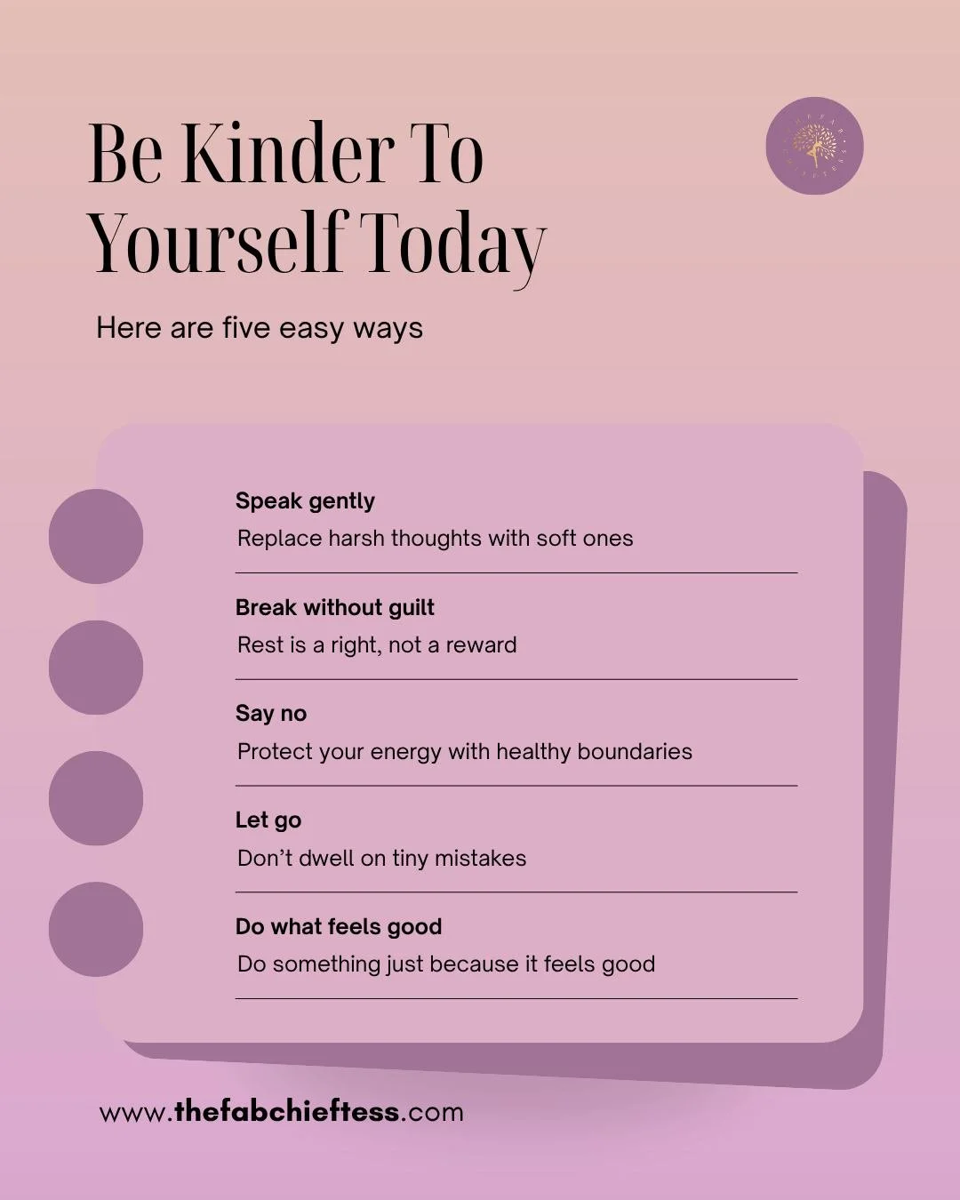 Sometimes, the hardest person to be kind to is yourself. 🌿
We often extend compassion to others but forget to speak gently to the person in the mirror. Being kind to yourself isn&rsquo;t about indulgence. It&rsquo;s about emotional nourishment. It&r