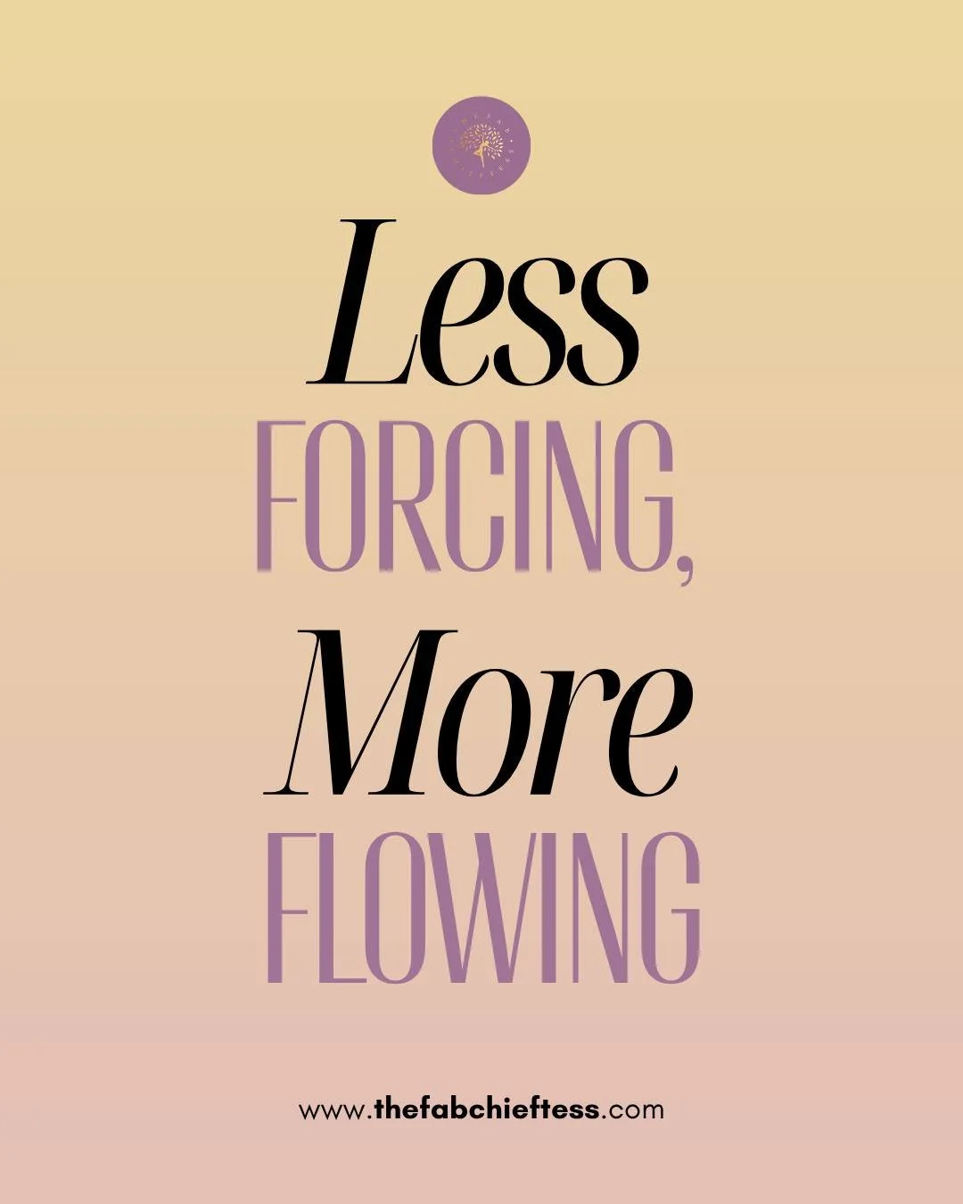 Sometimes the best way forward is to stop pushing so hard. 🌿
You don&rsquo;t have to force what&rsquo;s meant for you. When you soften your grip and allow yourself to flow, life begins to align naturally. Flowing doesn&rsquo;t mean giving up; it mea