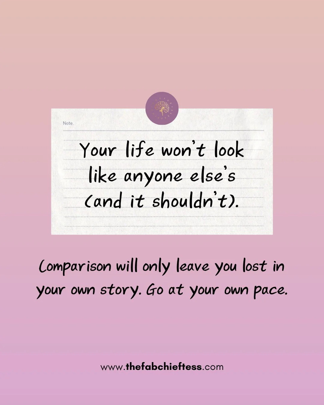 Your journey is meant to look different , that&rsquo;s what makes it yours. 🌿
Comparison is the thief of peace. When you focus on someone else&rsquo;s path, you forget the beauty of your own. Every person has their own pace, purpose, and season.

Yo