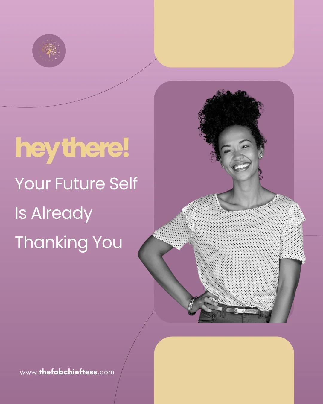 The choices you make today are quietly shaping the woman you&rsquo;re becoming. 💭
Every boundary you set, every habit you shift, and every moment you choose growth over comfort, your future self notices.

She&rsquo;s grateful for the courage you&rsq