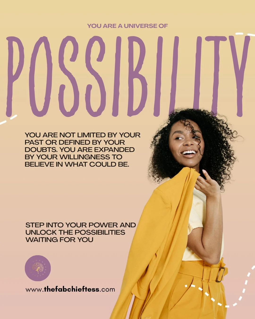 You are not limited by where you started, what you&rsquo;ve been through, or what anyone once told you about your limits. You are a universe of possibility. Constantly expanding, evolving, and becoming. ✨

Every belief you choose, every brave decisio