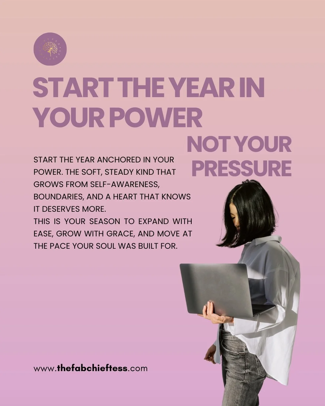 This year isn&rsquo;t asking you to hustle harder.
It&rsquo;s inviting you to lead from alignment.

True power is calm. Grounded. Rooted in self-awareness, boundaries, and clarity. Not burnout or constant pressure to perform.

When you start the year