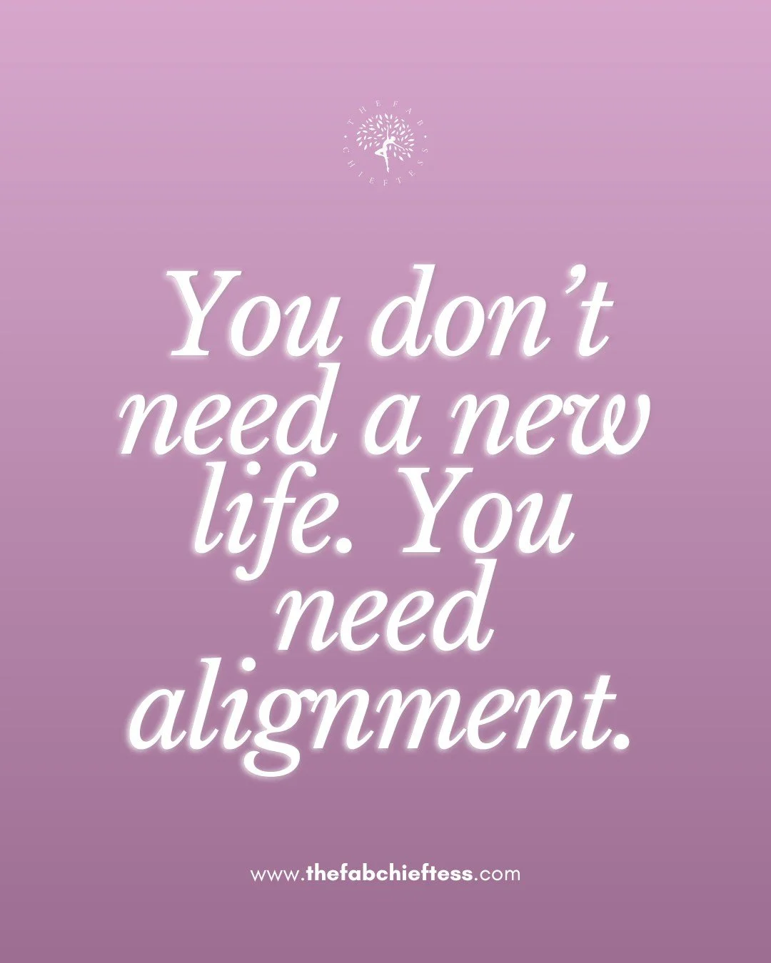 You don&rsquo;t need to start over.
You don&rsquo;t need to become someone else.
You don&rsquo;t need a brand-new life.

What you need&hellip; is alignment.

Alignment between what you feel and what you choose.
Between your values and your daily habi