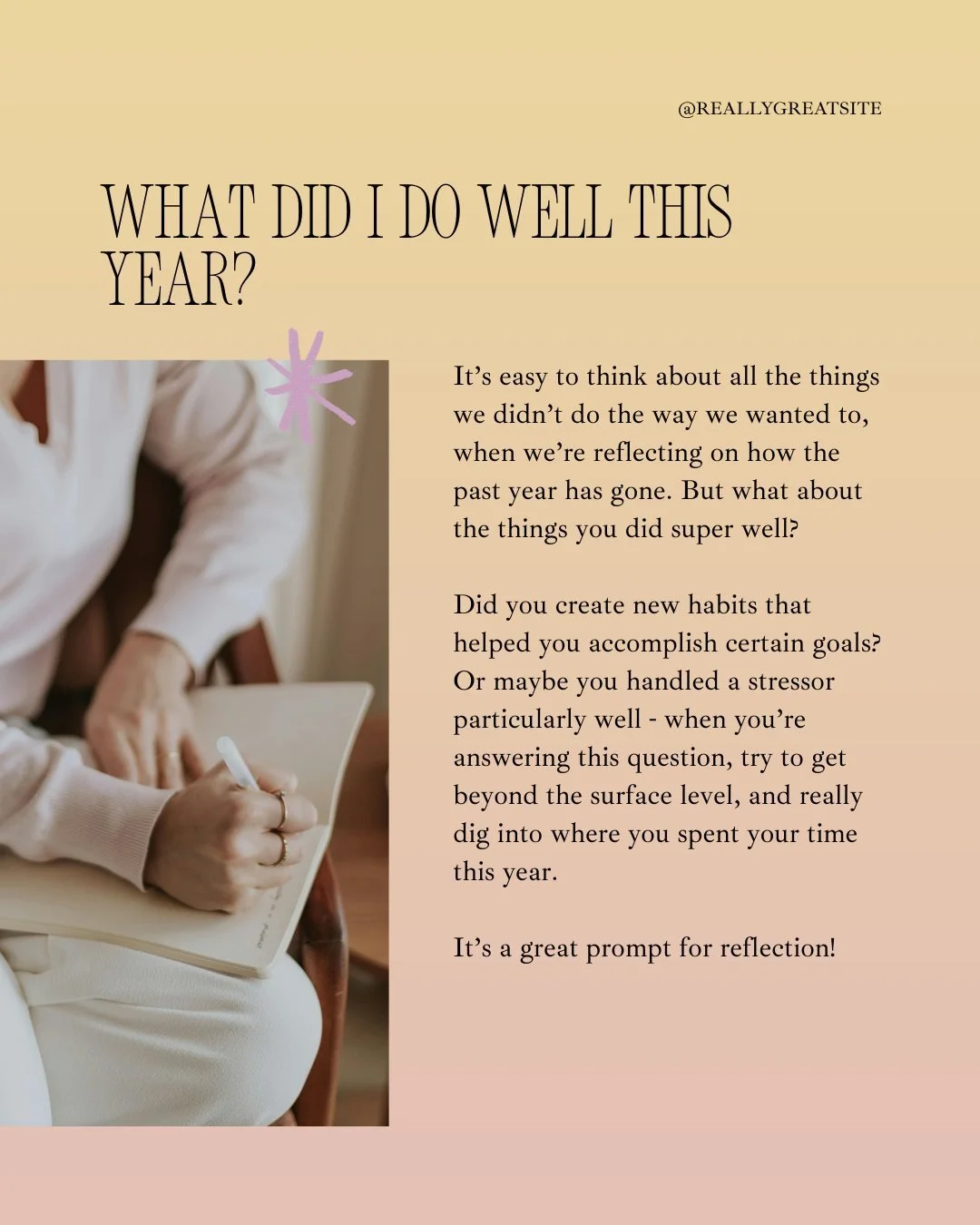 Reflection isn&rsquo;t only about what didn&rsquo;t work. It&rsquo;s also about honoring what did.
Before you rush into the next chapter, pause and ask yourself this powerful question:
What did I do well this year?

Maybe you showed up when it was ha