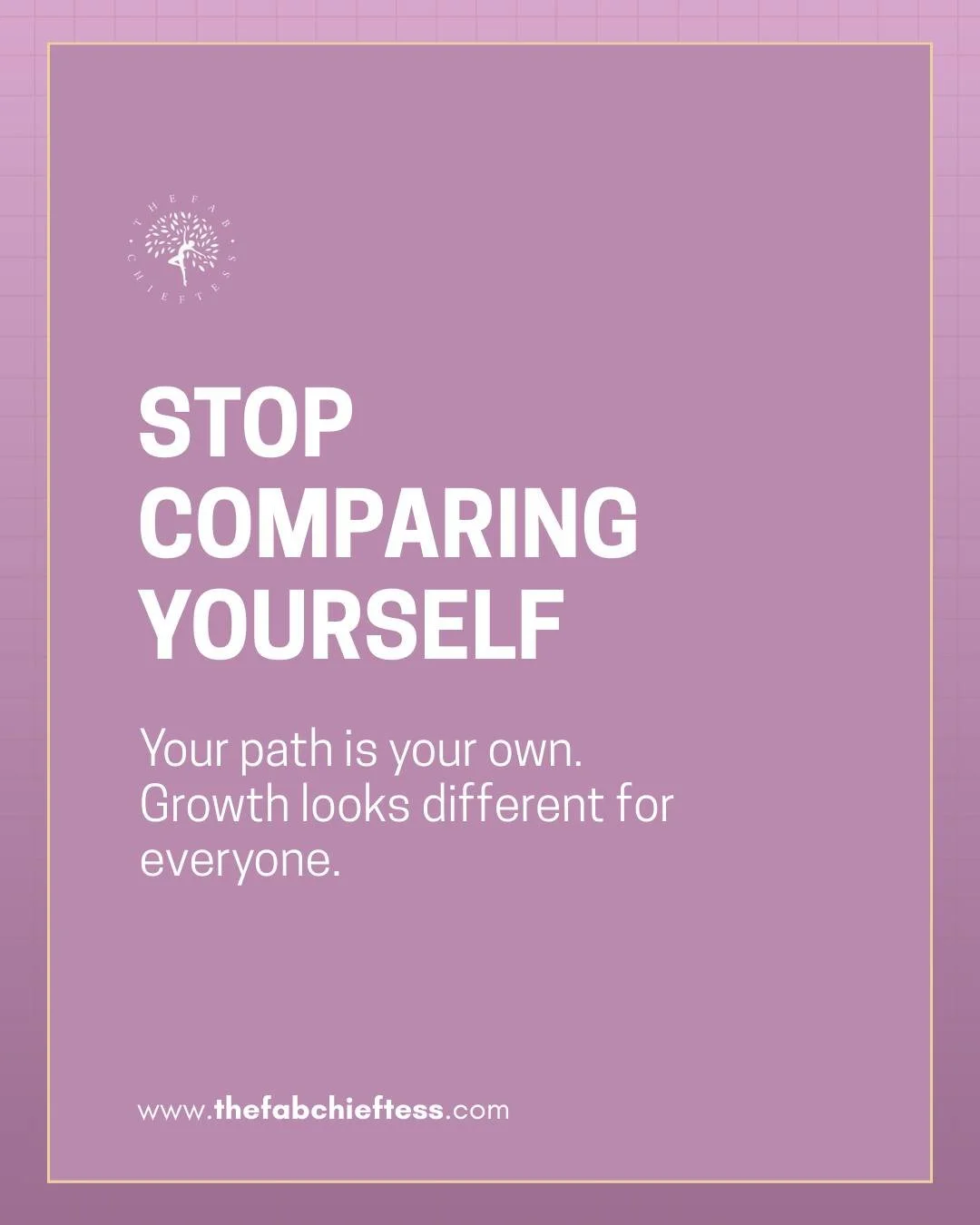 Comparison quietly steals your joy.
It convinces you that you&rsquo;re behind, late, or not doing enough. When in reality, you&rsquo;re simply on your timeline.

Growth doesn&rsquo;t follow a straight line.
It looks different for every woman, every s