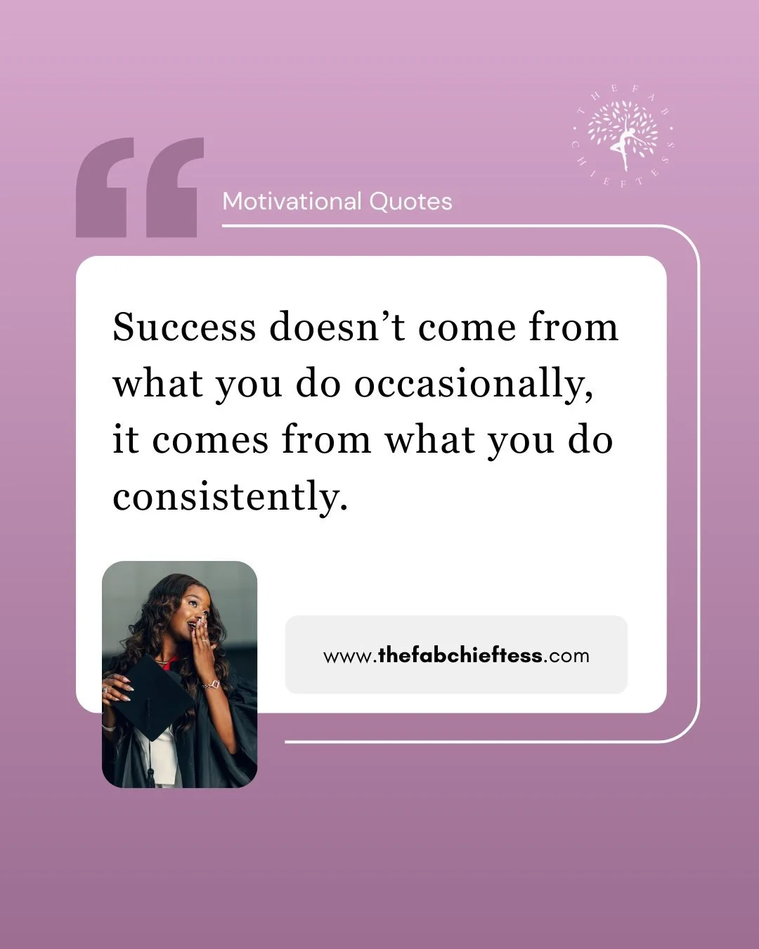Success is built in the quiet, consistent moments. The habits you repeat when no one is watching.

It&rsquo;s not about motivation. It&rsquo;s about commitment. Small daily actions compound into powerful results. Stay consistent. Stay aligned. Stay f