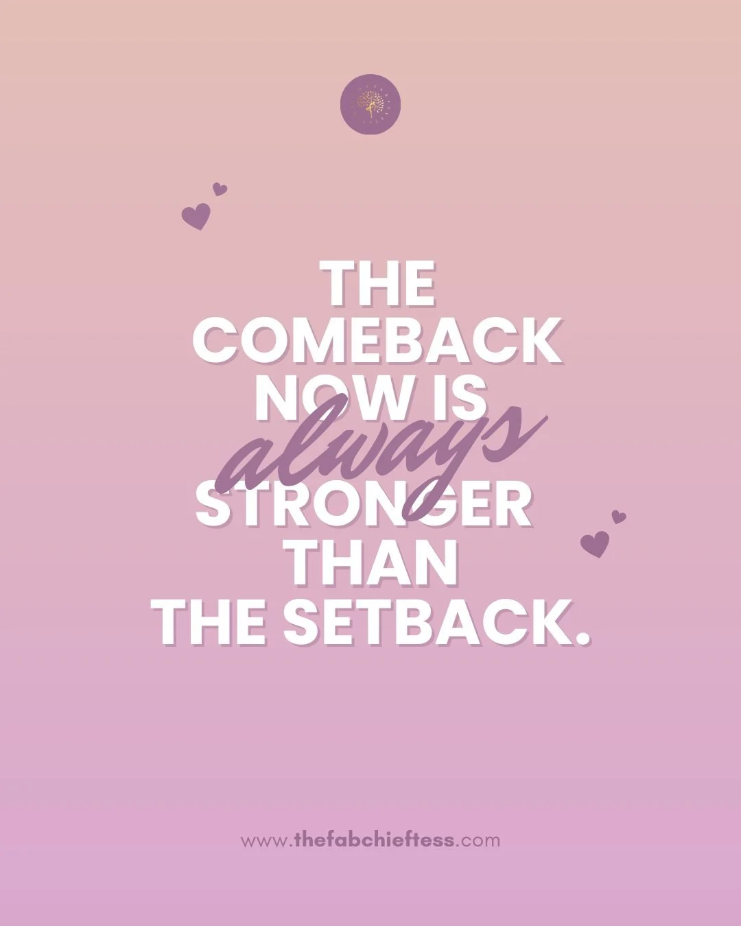 Setbacks are not the end of your story. They are the chapters that build your strength. Every challenge you&rsquo;ve faced has shaped your resilience, your wisdom, and your courage. What once felt heavy is now proof of how powerful you truly are.

Yo