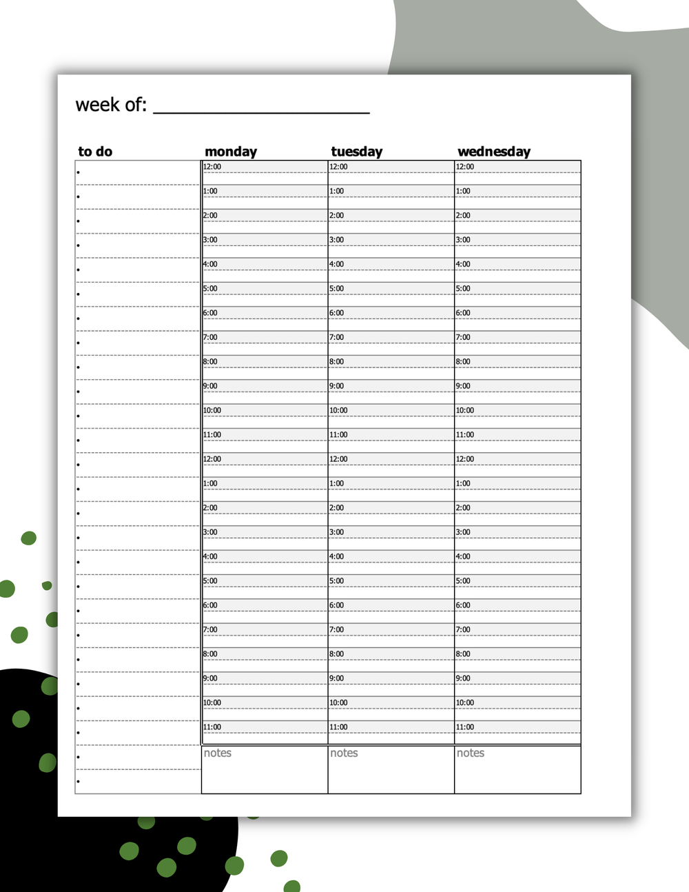 24-hr Quarterly Life Planner - Digital Download — Healthy Pour