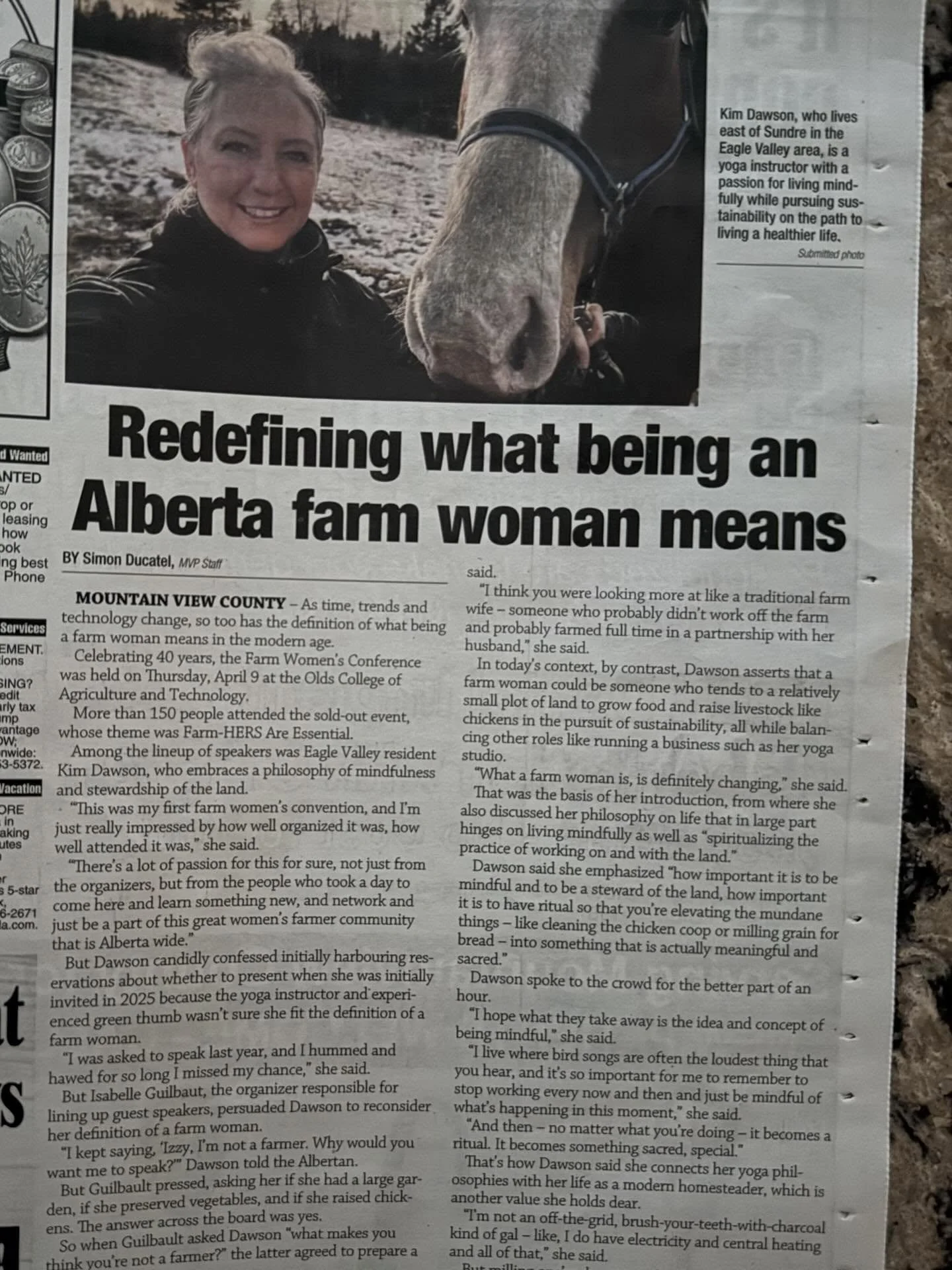 📰 Featured in The Albertan
I am so incredibly honored to be featured in this week&rsquo;s edition of The Albertan!
Reflecting on the recent Alberta Farm Women&rsquo;s Conference in Olds, I&rsquo;m still feeling the warmth and energy from that room. 