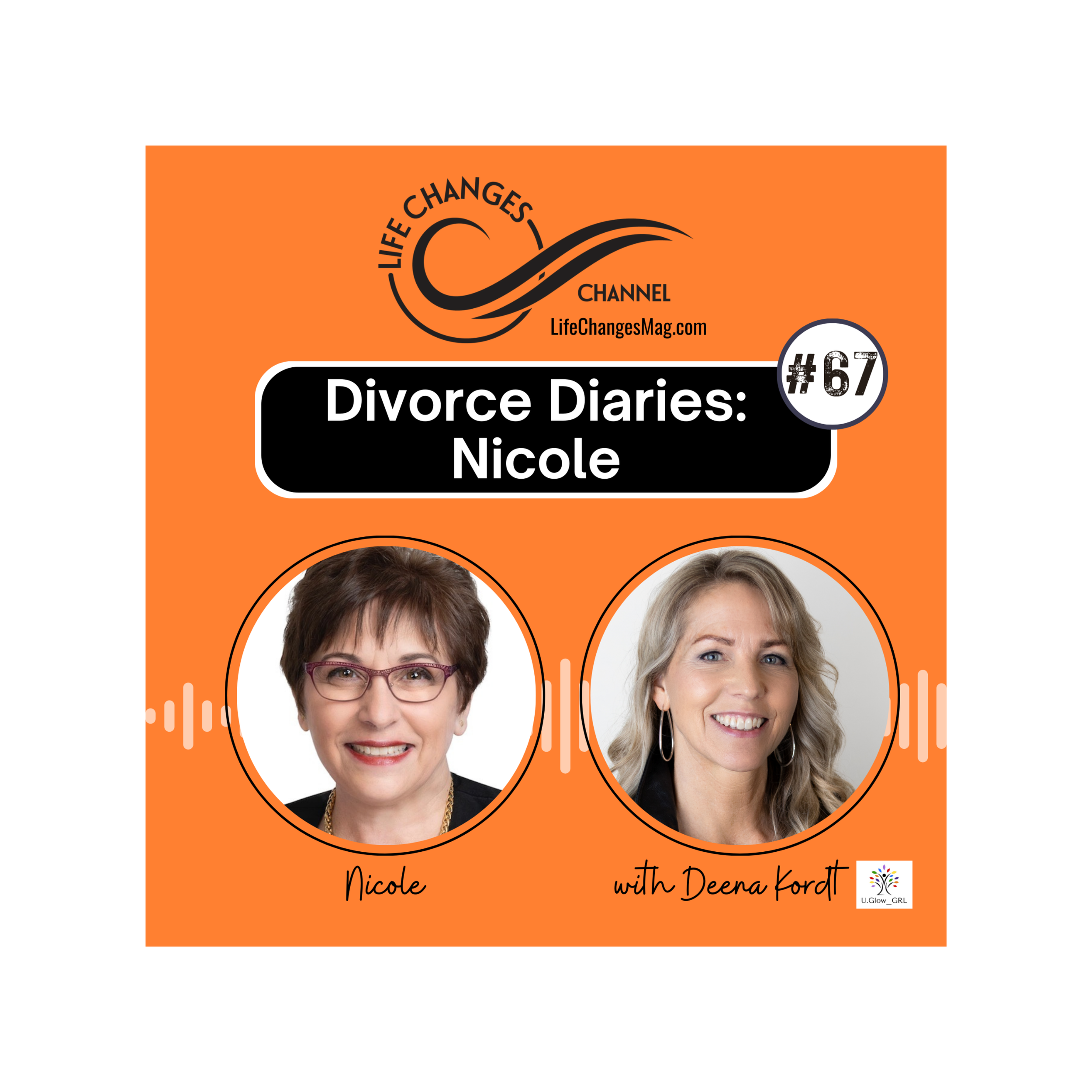 Life Changes Channel podcast episode #67 "Divorce Diaries: Nicole" with Deena Kordt
