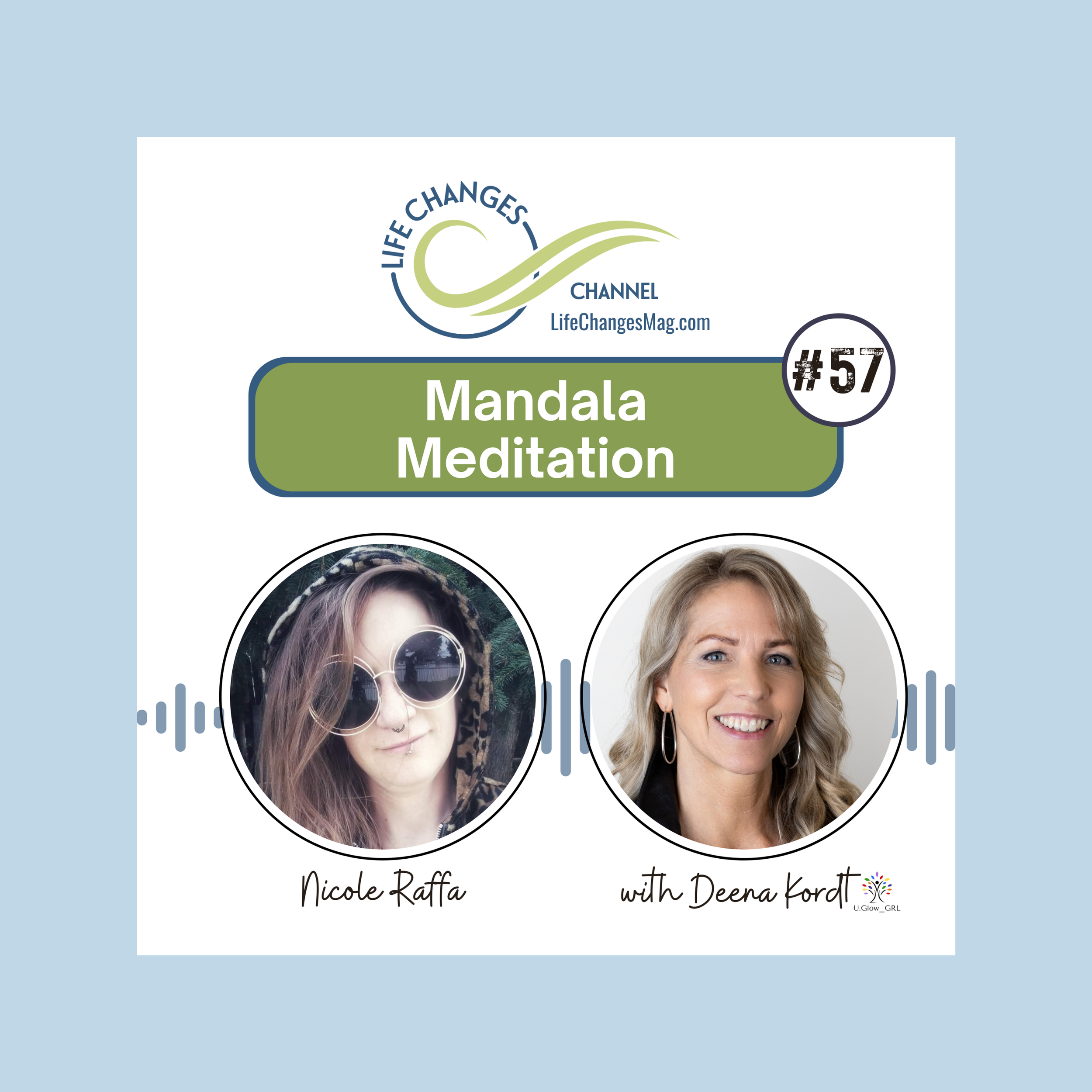 Life Changes Channel podcast episode #57 "Mandala Meditation" Nicole Raffa with Deena Kordt