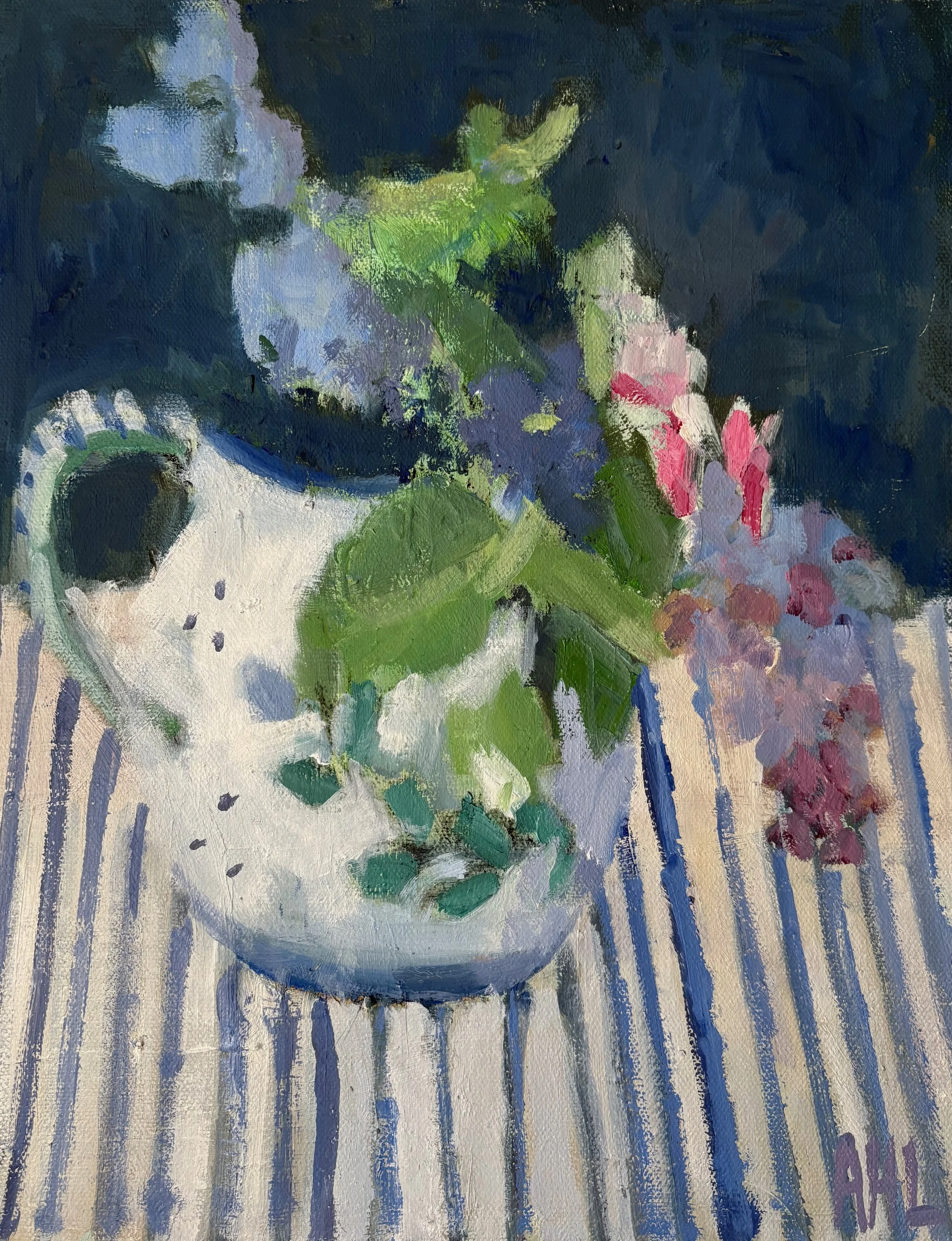 Lilacs and Blue and White Stripes (o/c 11"x14")

  *available at The Willard Gallery, South Portland, ME