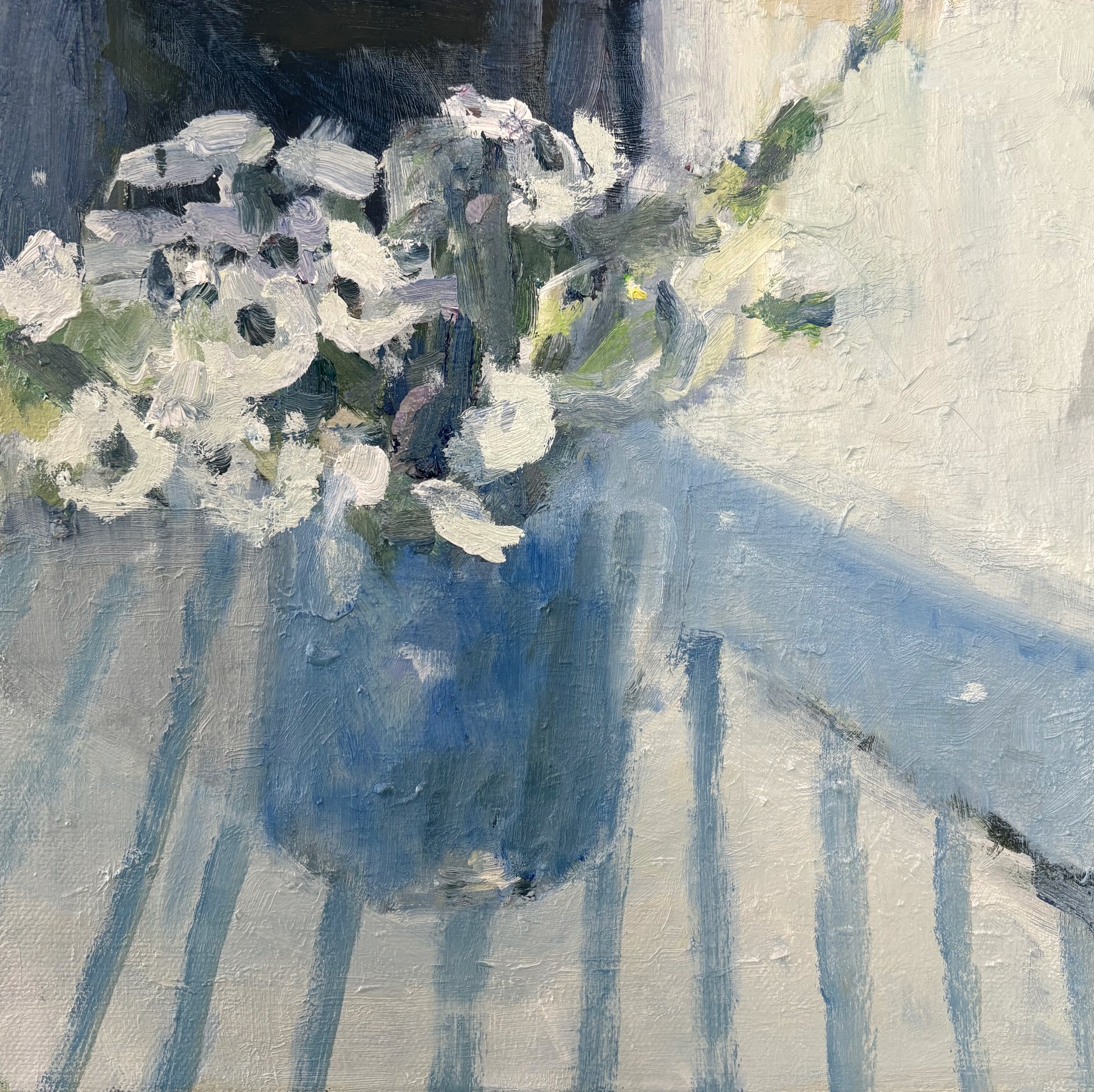 "Feel Better Flowers #2  (2026, oil on canvas, 12 in x 12 in)