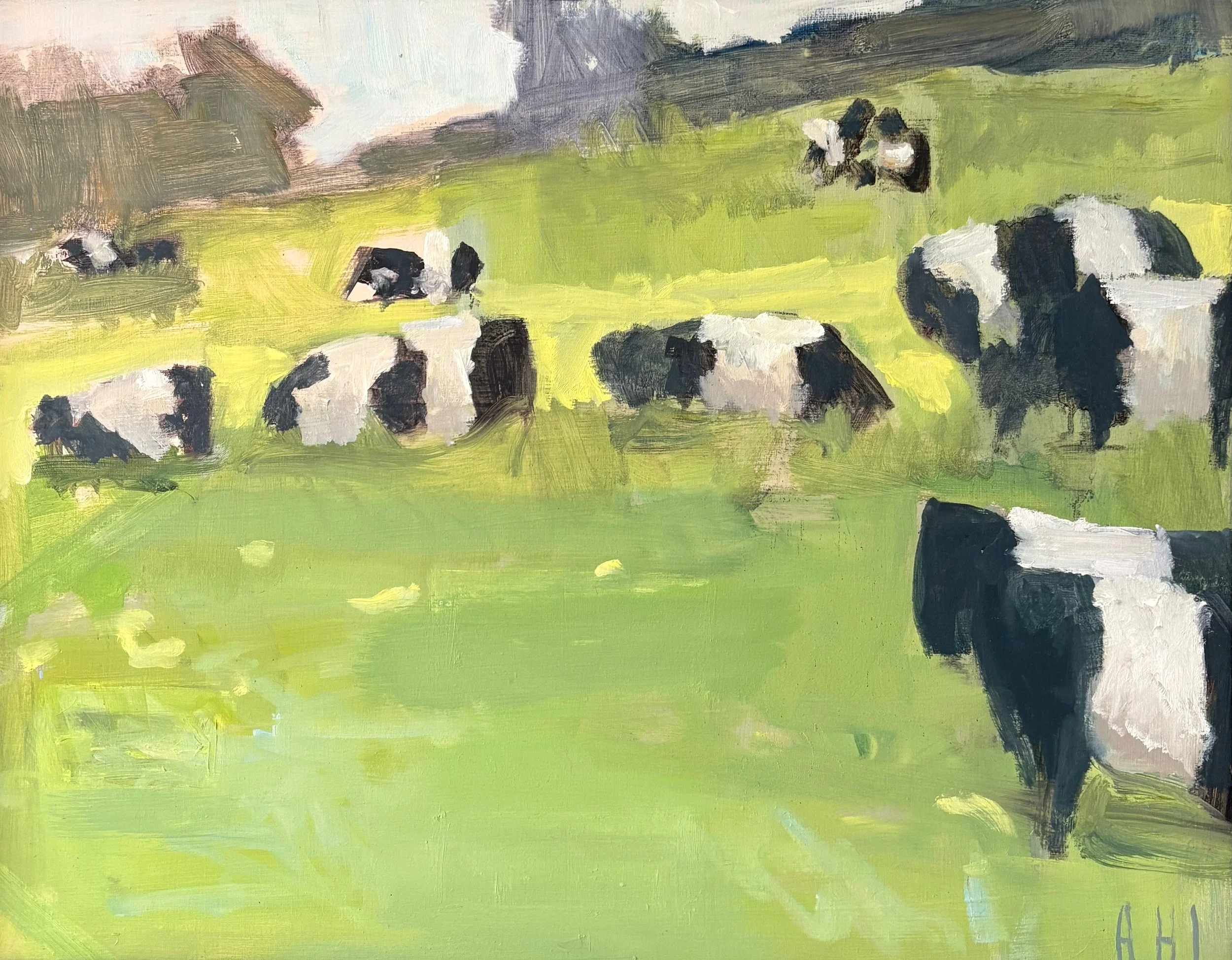 Belties, Litchfield County #2 (oil on birch panel, 23 in x 19 in framed) 