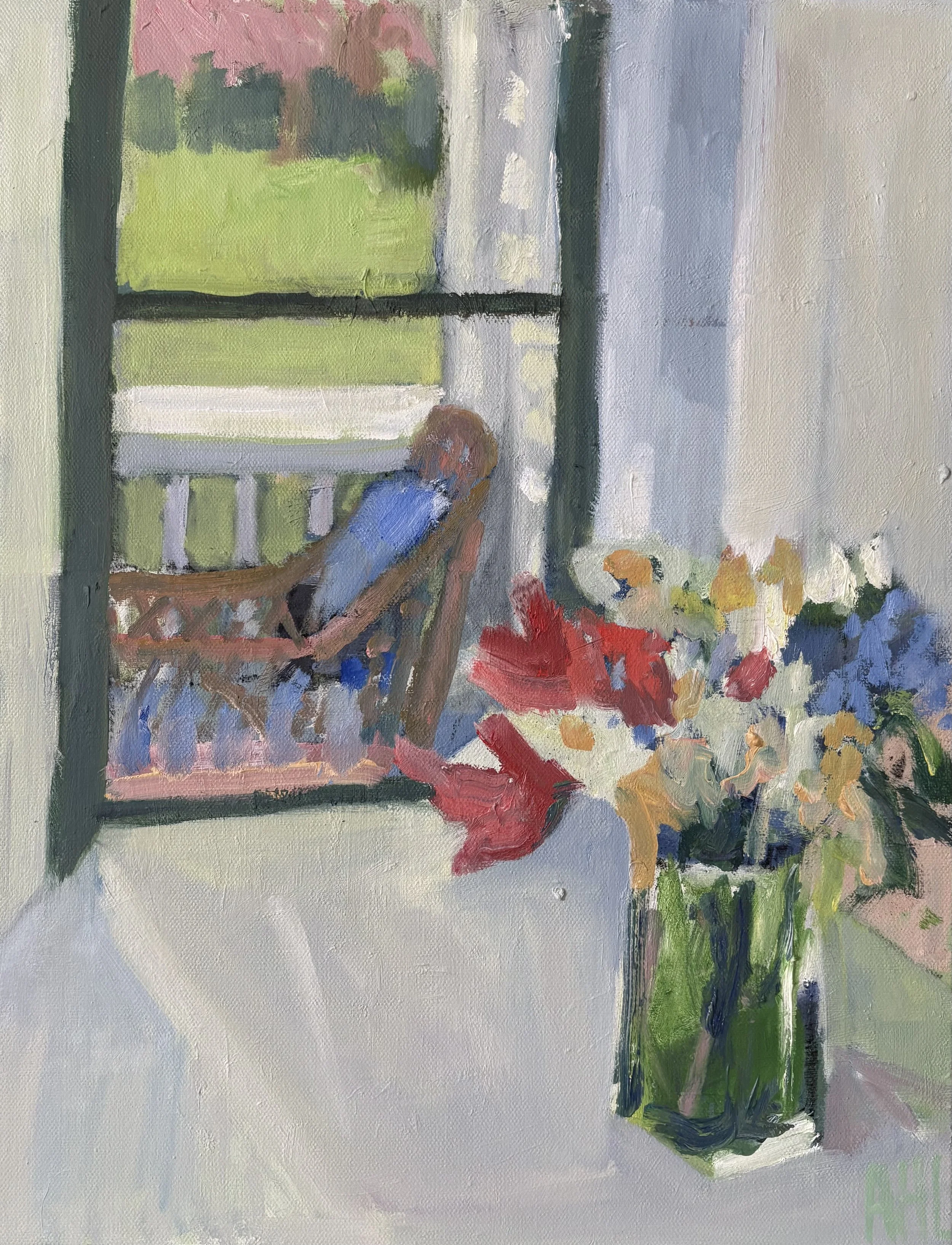 Peace Flowers #2 (o/c, 14"x18")