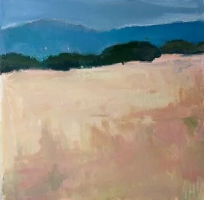 The Deeper Valley II (2025, oil on canvas, 18 in x 18 in)