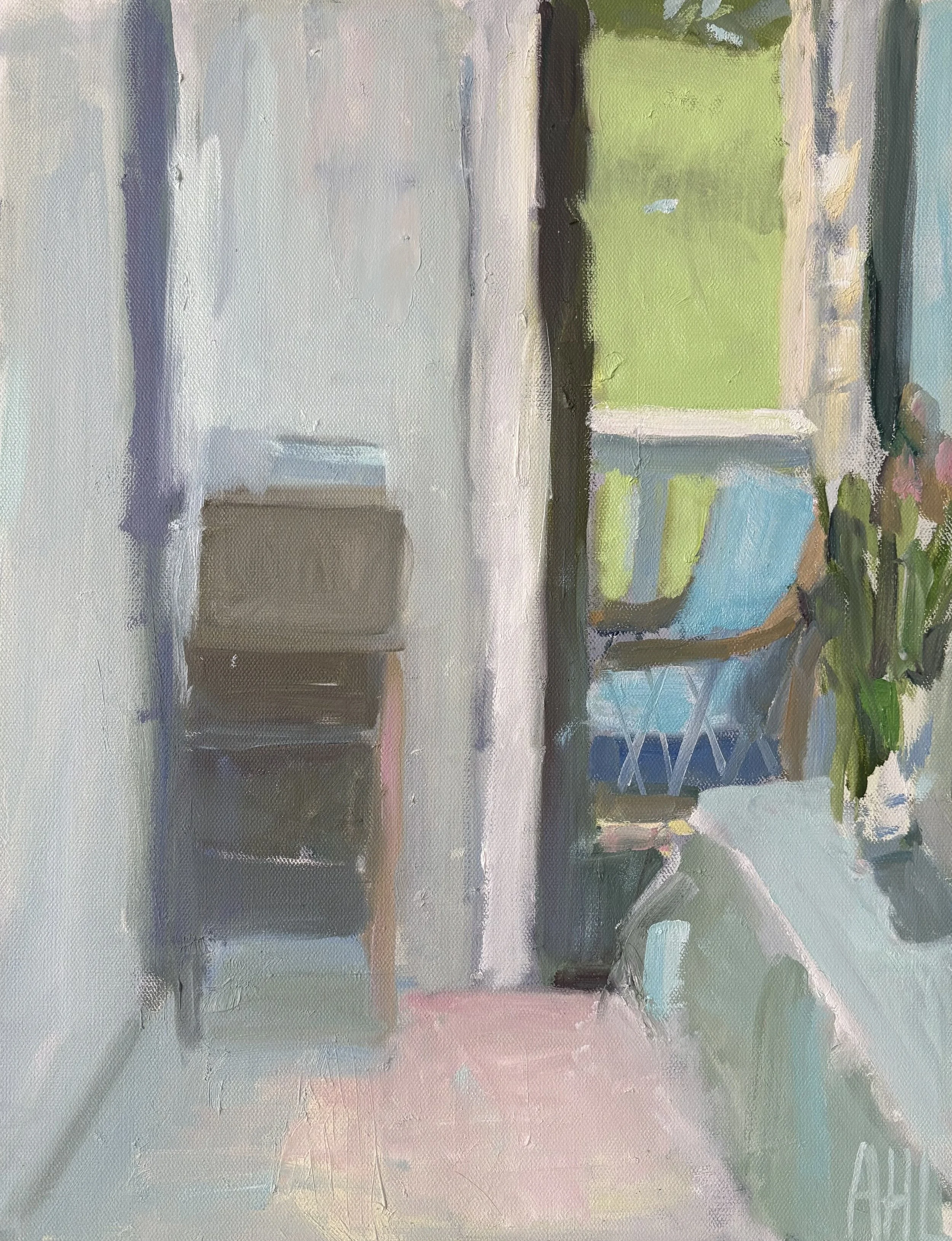 Porch Chair #4 (o/c, 14"x18") *available at Findings Gallery, Lynchburg, VA