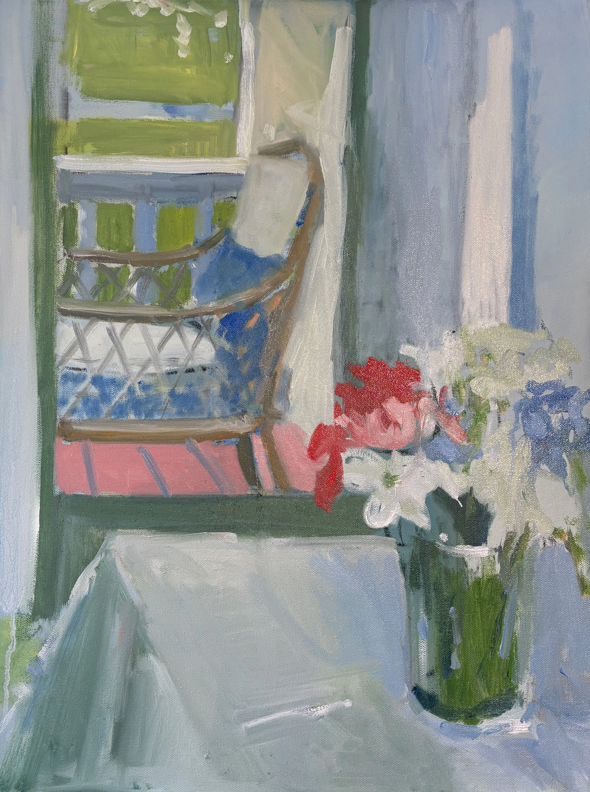 "Peace Flowers #3" (2026, oil on canvas, 18" x 24") 

*available at Warm Springs Gallery, Warm Springs, VA