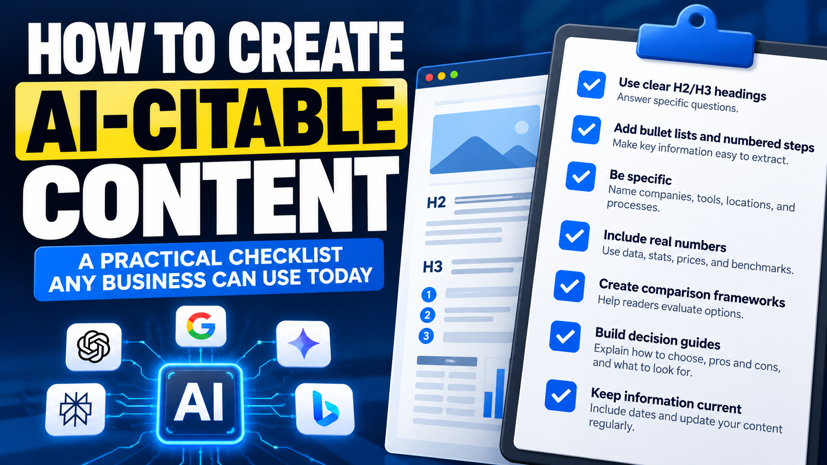 How to Create AI-Citable Content: A Practical SEO Checklist