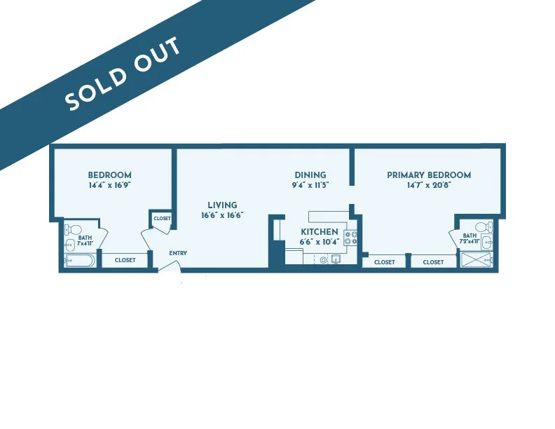 Two Bedroom Deluxe floorplan
