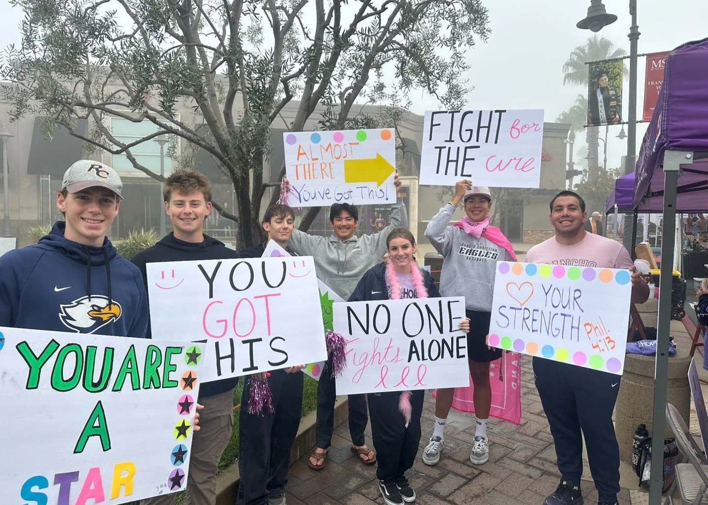 Rancho Christian Interact Club & Cheer representing today at the Michelle's Place Walk of Hope! We're so blessed to participate and show that no one faces cancer alone. 
#wearerancho #eaglepride #wingsup #ranchochristian