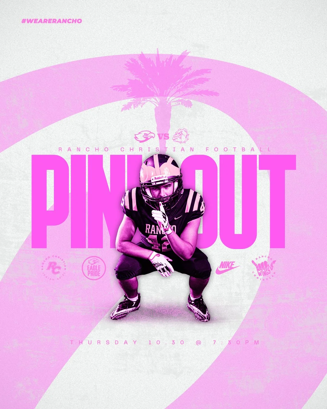 🏈 FOOTBALL IS BACK HOME!
Join us this Thursday 10/30 at 7:30pm for our 🩷 PINK OUT game vs Hemet High School.
Let's fill the stands, wear your pink in support of breast cancer awareness, and make the last official home game special.
Tickets: https:/
