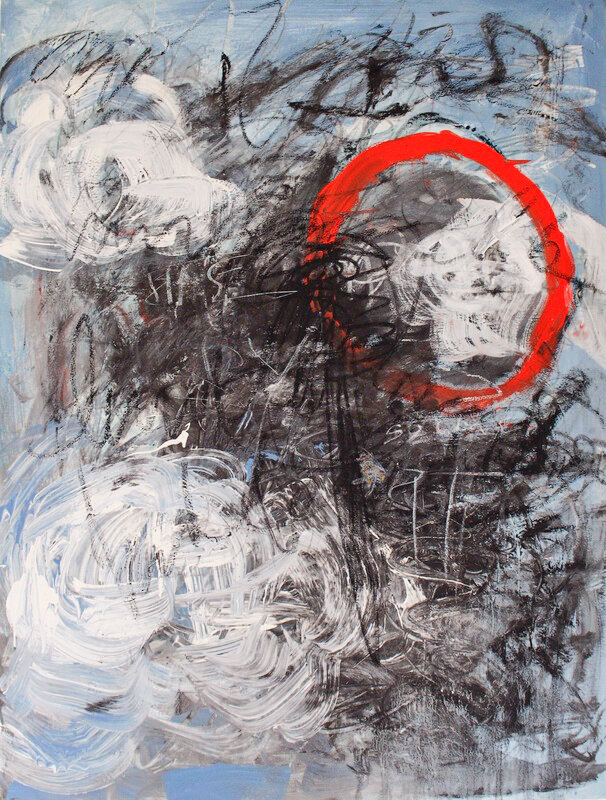 Breaking in the Crater. Mixed Media on canvas. 36x48. 2014