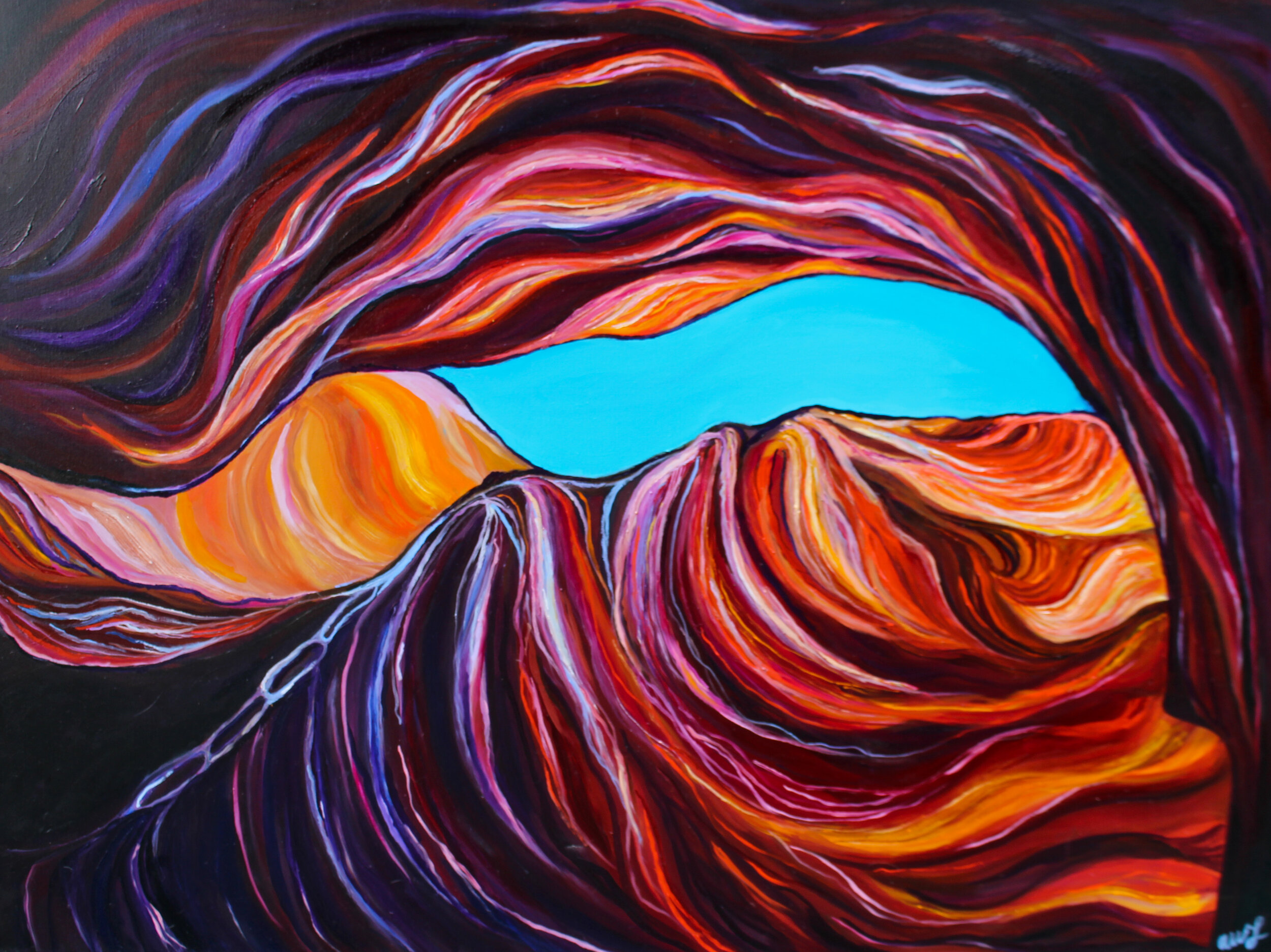 Antelope Canyon. Oil on canvas. 36x48. 2019.