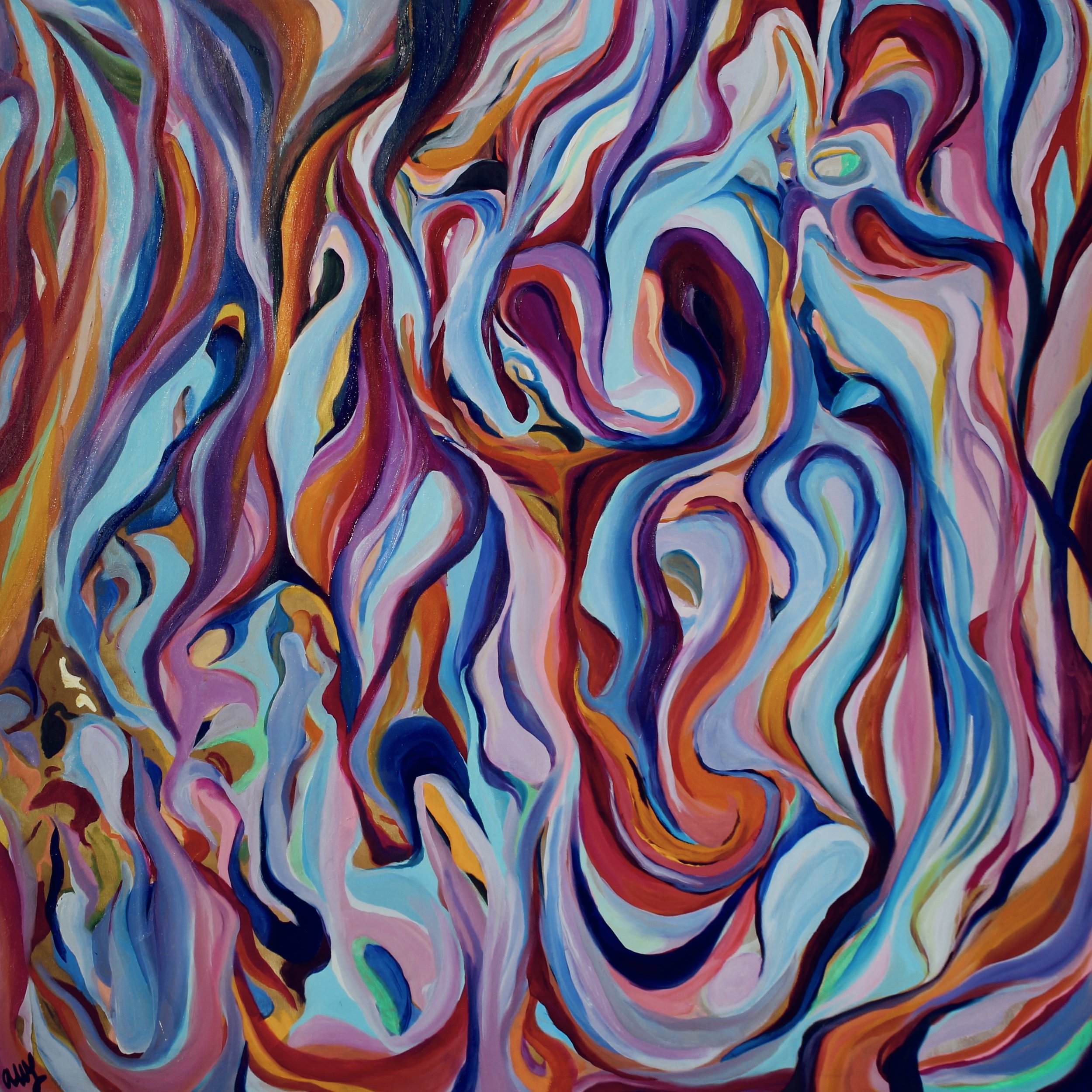 Between Abysses. Oil on Canvas. 48x48in