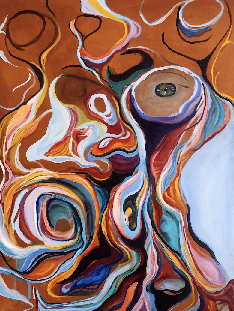 Between Abysses. Oil on canvas. 36x48. 2020.