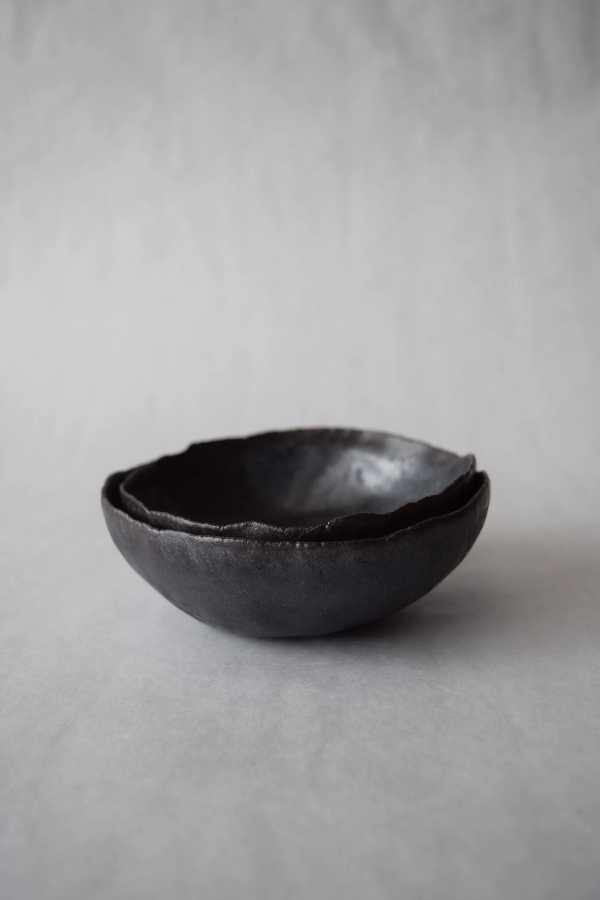 Volcanic Black Nesting Bowls