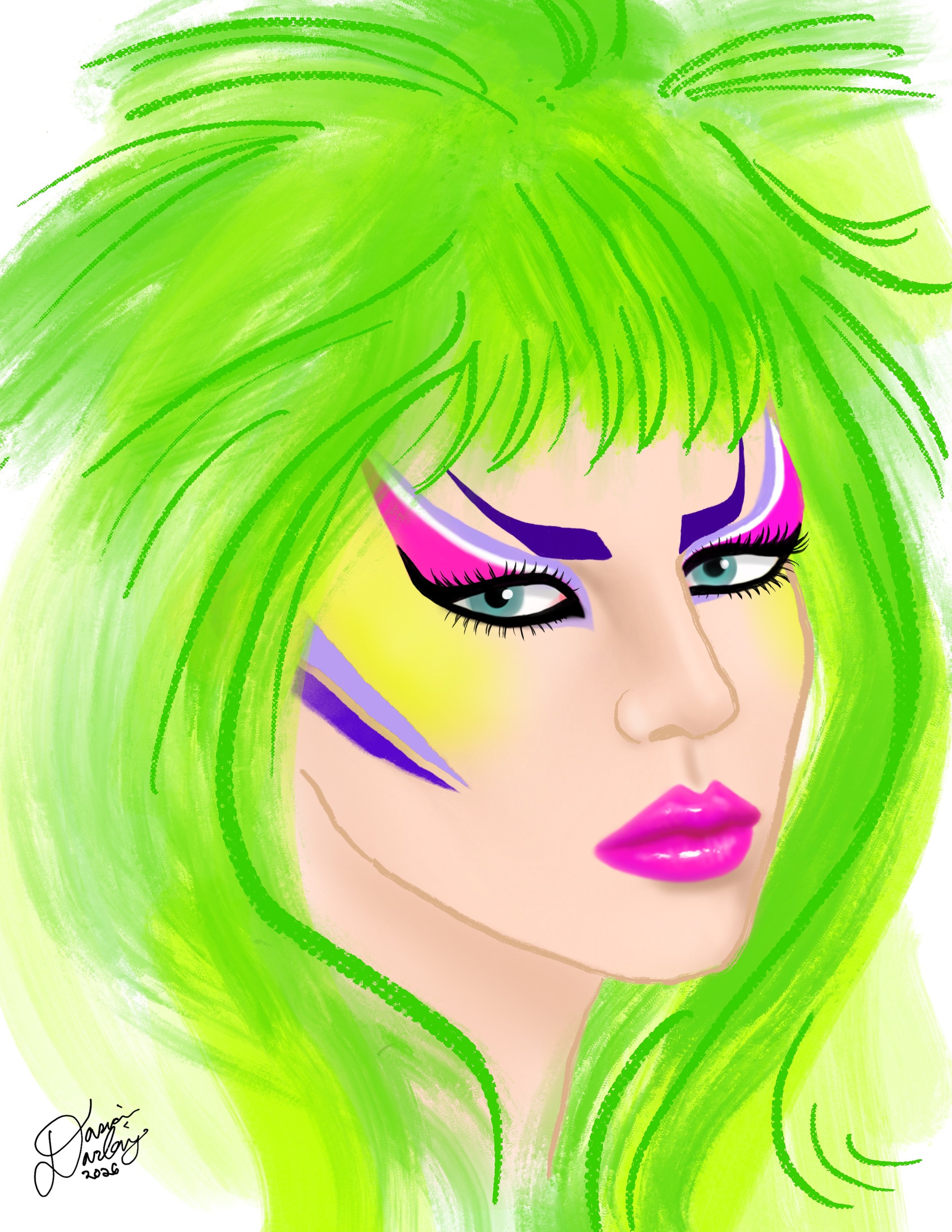 Pizzazz of The Misfits from JEM face chart 