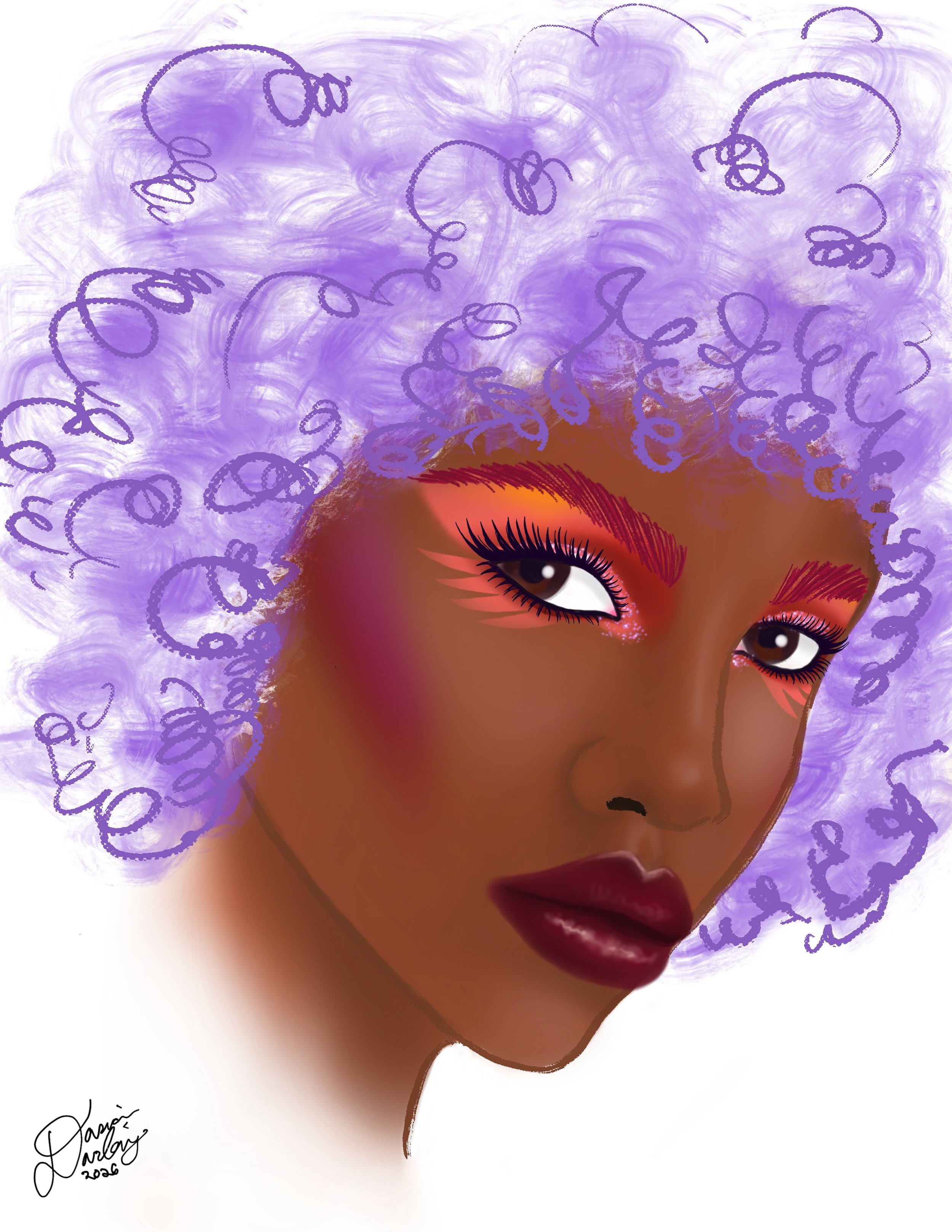 Shana of JEM and the Holograms face chart