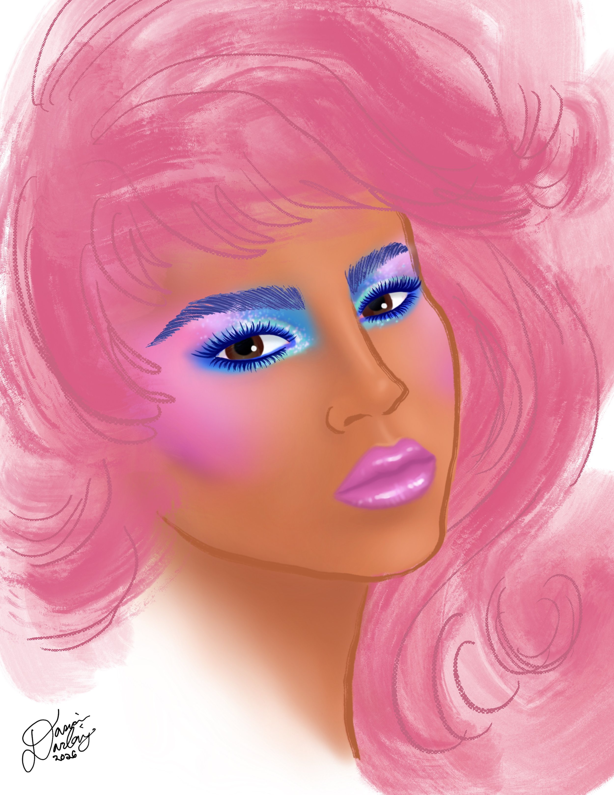 Raya of JEM and the Holograms face chart 