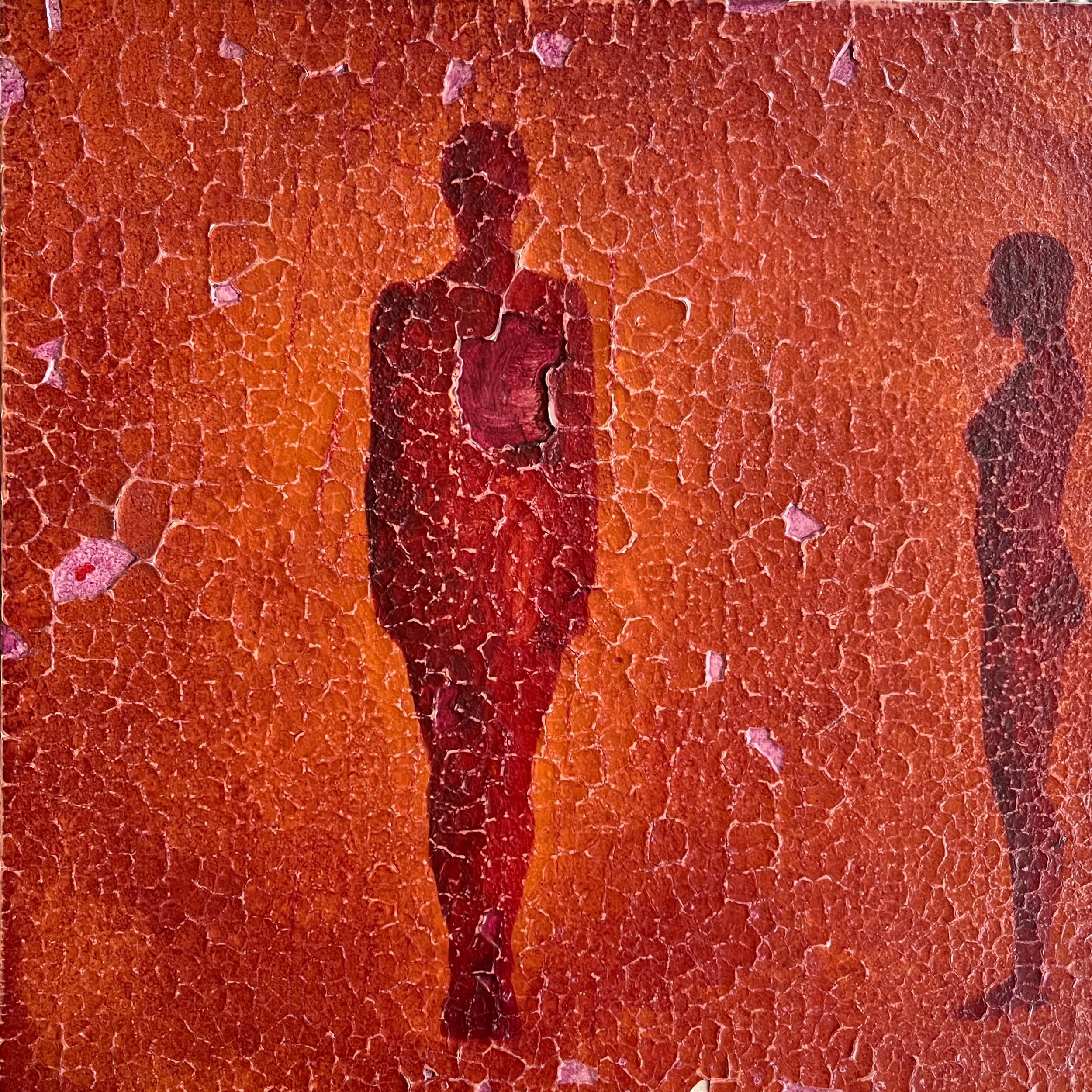"No Tittle", mixed media on board, 12" x 12"