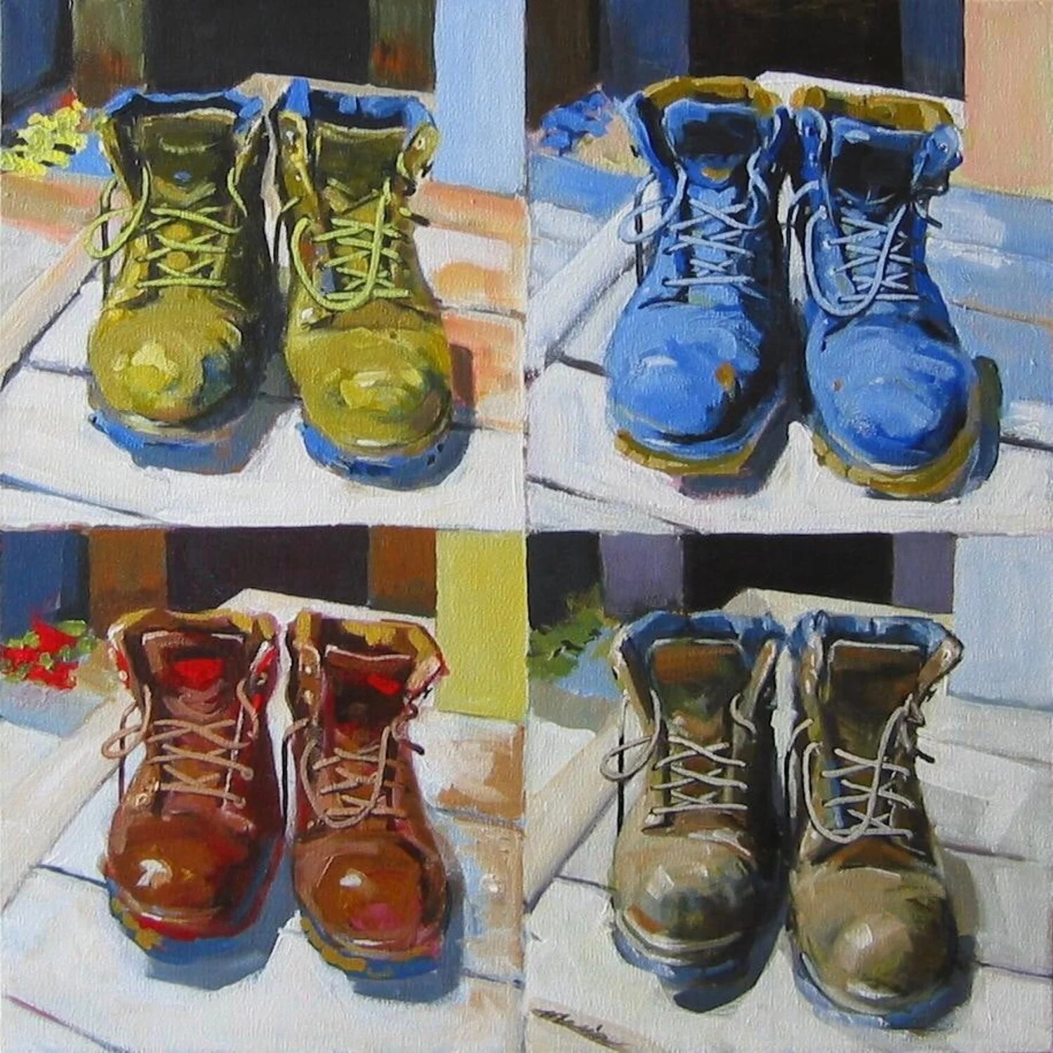 Lotsa Laces, 20” x 20”, acrylic on canvas, 2008