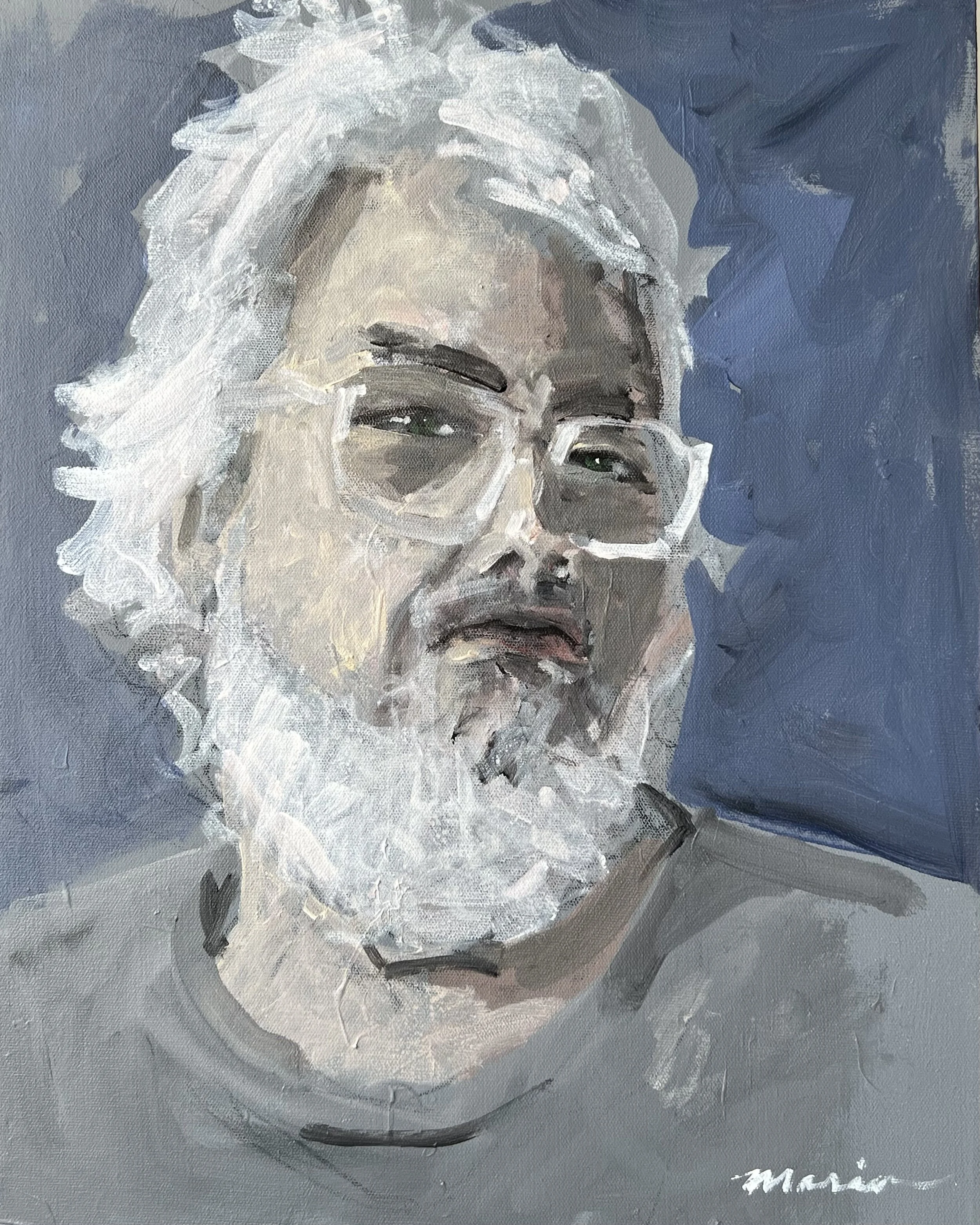 Whitey, 20” x 16”, acrylic on canvas, 2025