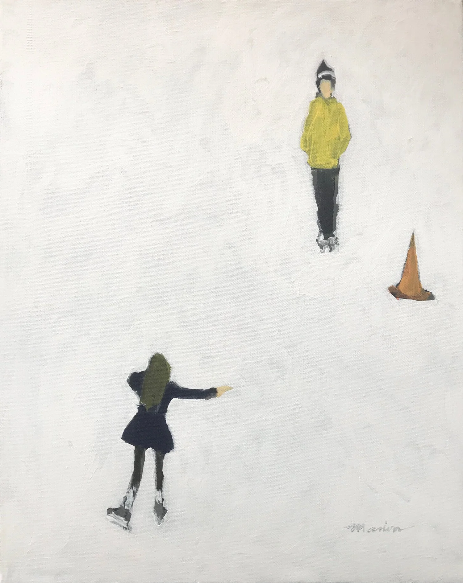 On Thin Ice 1, 20” x 16”, acrylic on canvas, 2019