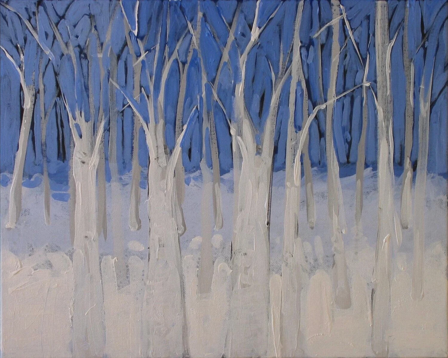 Winter Woods, 16” x 20”, acrylic on canvas, 2011