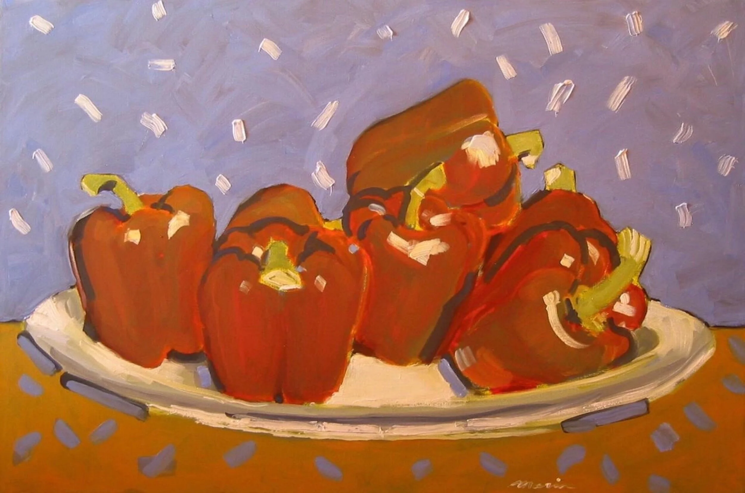 Confetti Peppers, 24” x 36”, oil on canvas, 2009