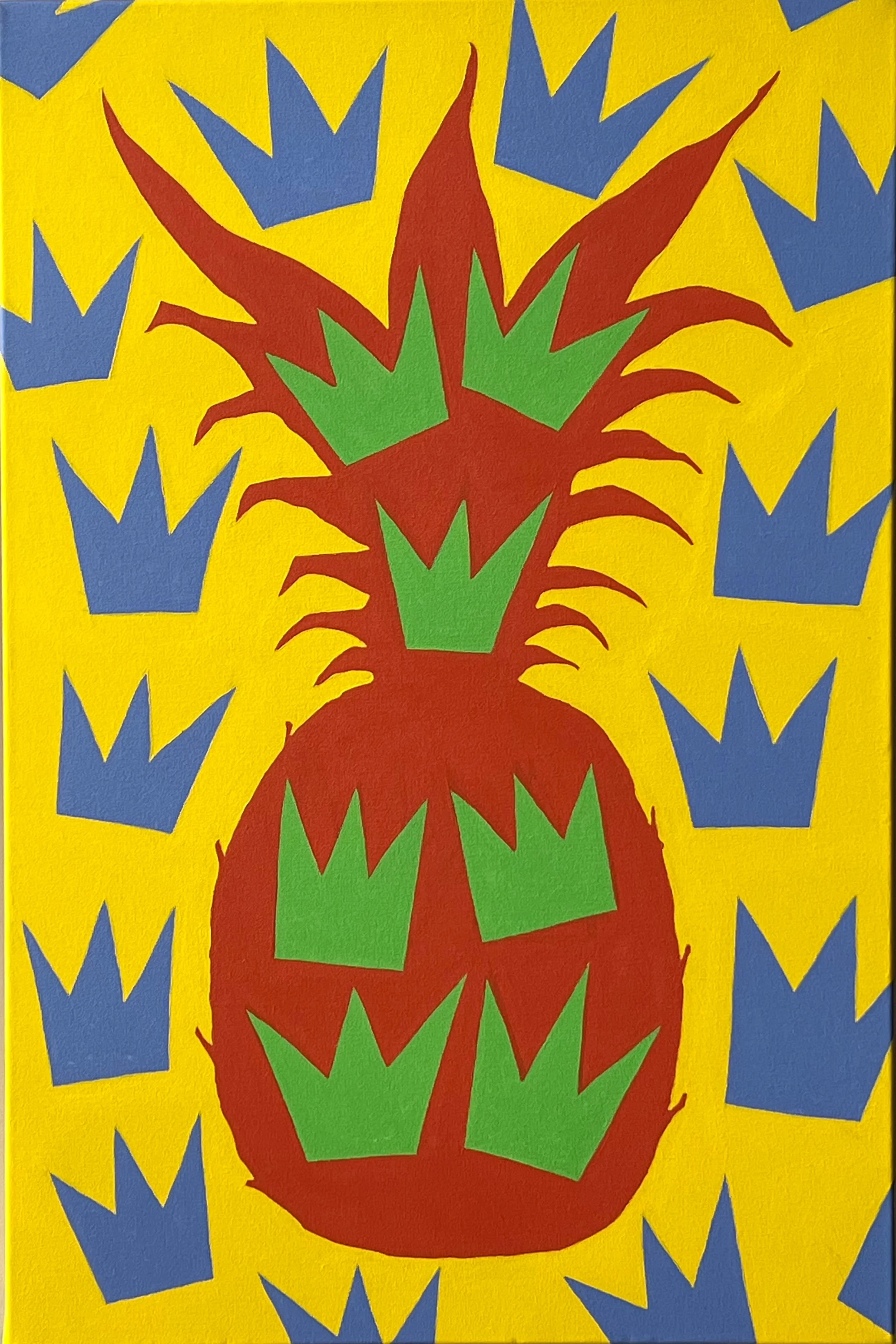 ACBC 6 (Aloha Corona Big Crowns 6), 36” x 24”, acrylic on canvas, 2022