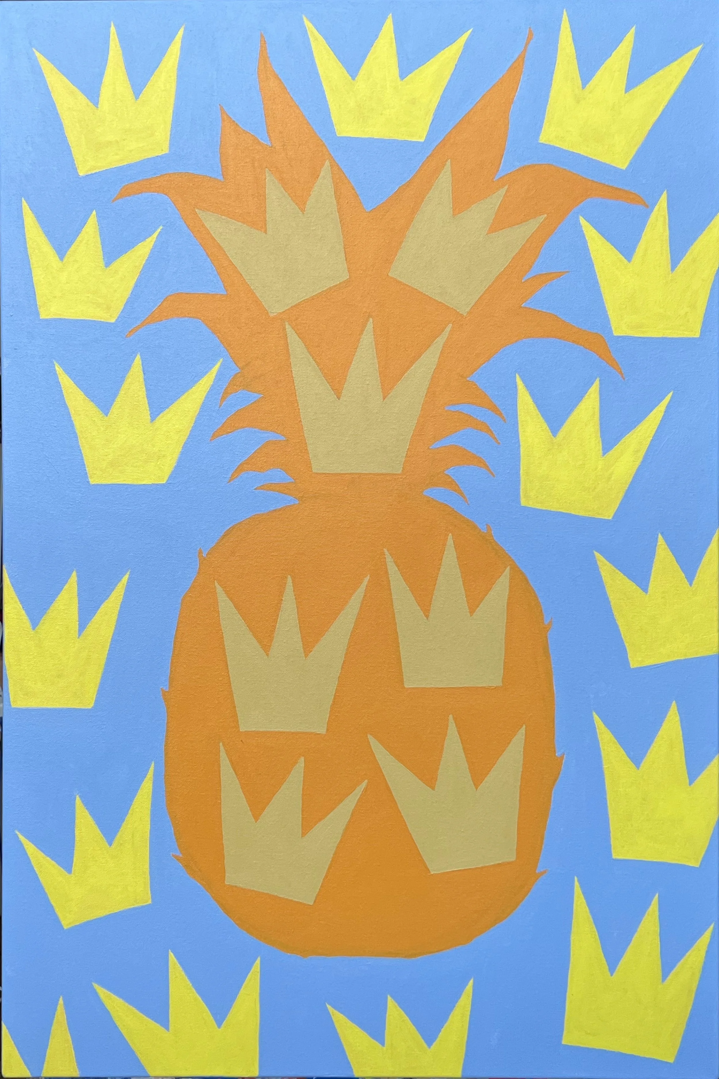 ACBC 4 (Aloha Corona Big Crowns 4), 36” x 24”, acrylic on canvas, 2022